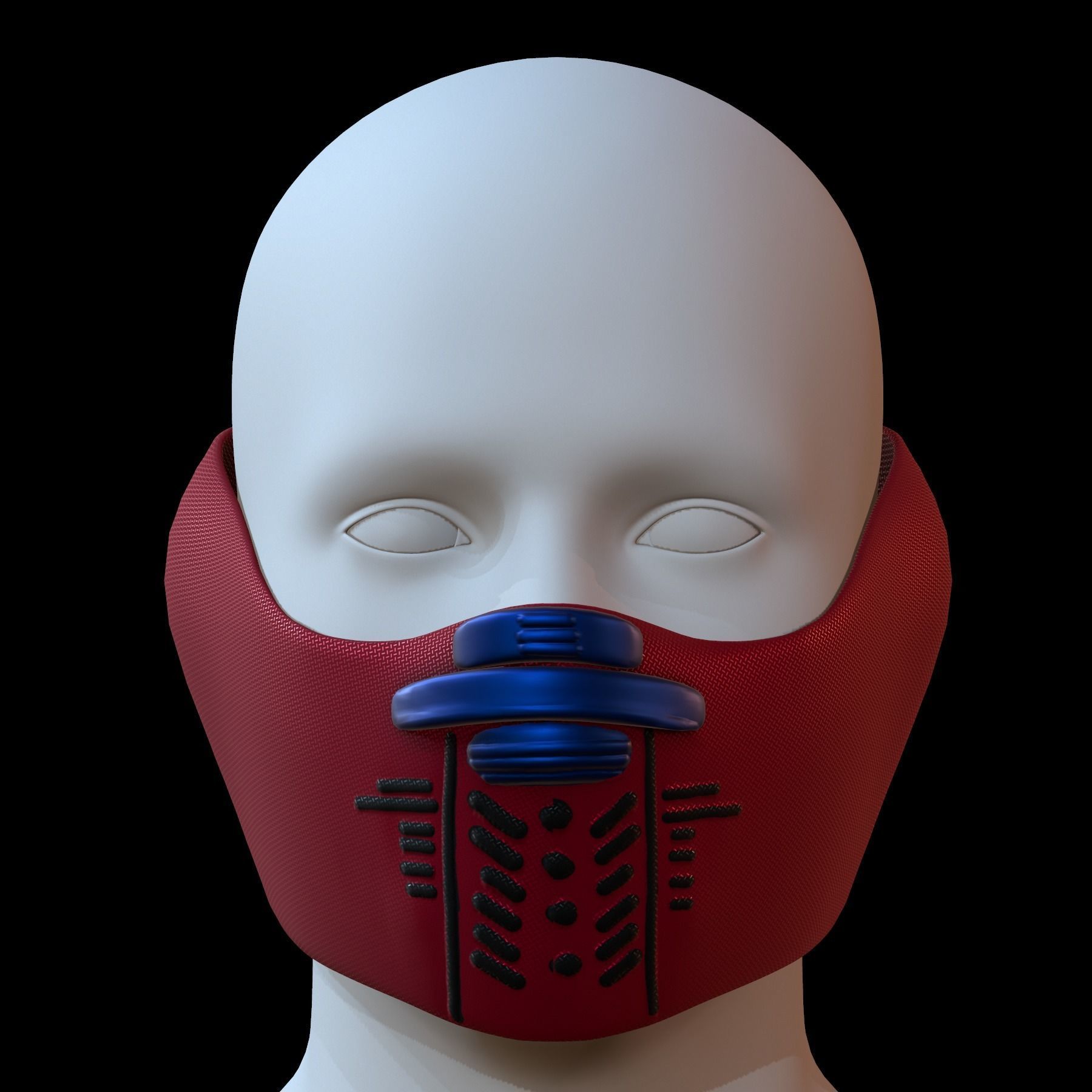 Gas mask helmet 3d model scifi Low-poly --- Low-poly 3D model_1