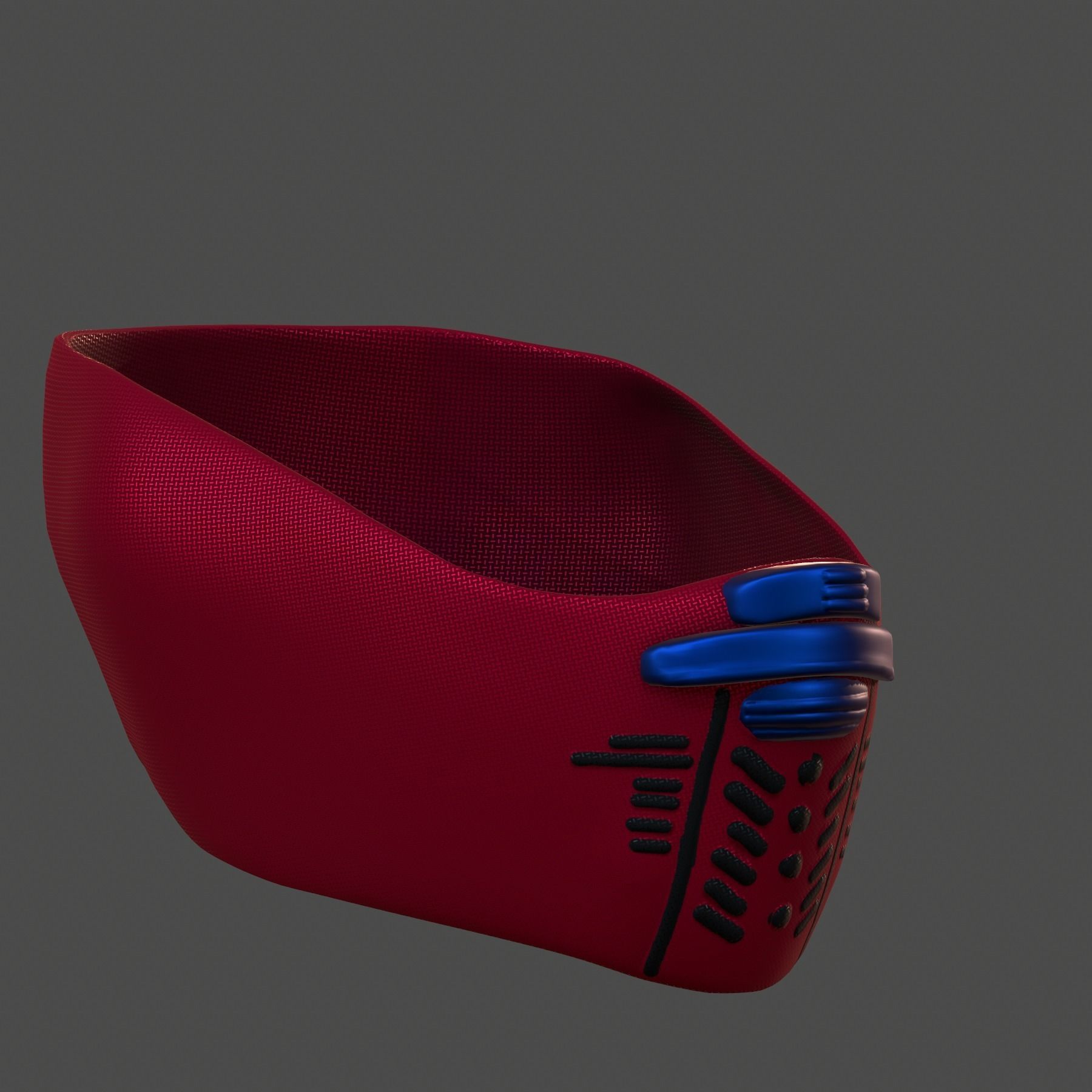 Gas mask helmet 3d model scifi Low-poly --- Low-poly 3D model_4