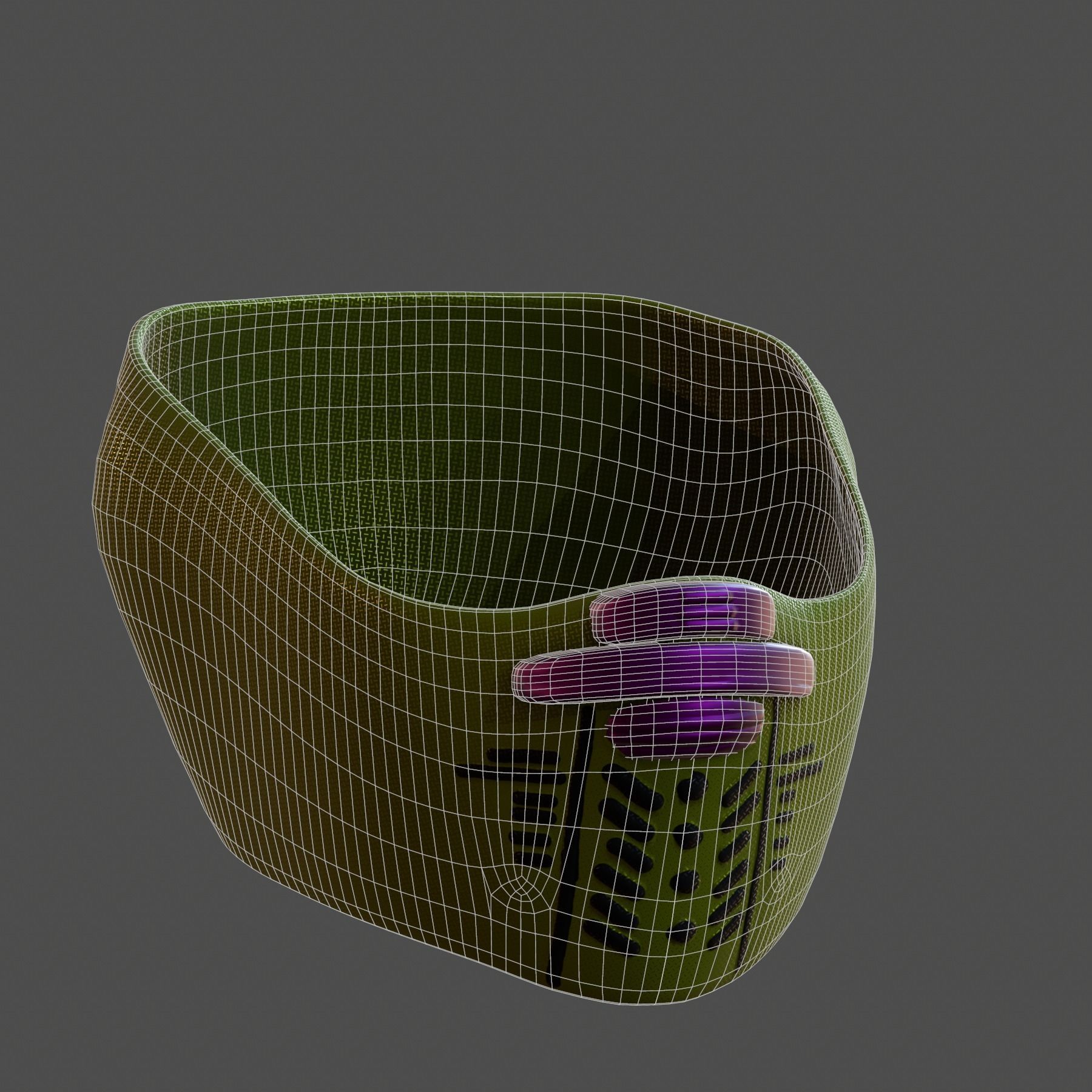 Gas mask helmet 3d model scifi Low-poly  Low-poly 3D model_8