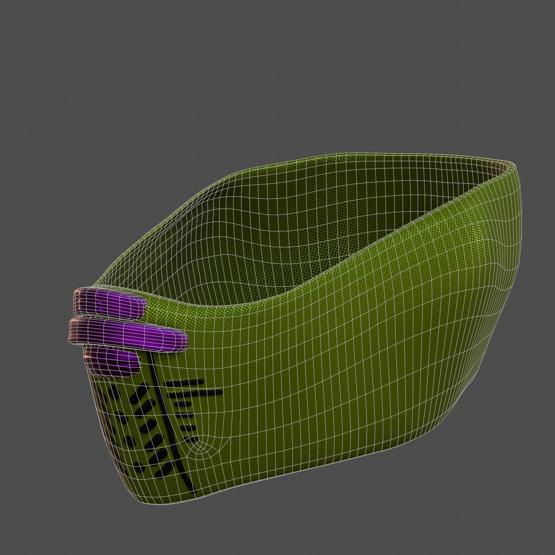 Gas mask helmet 3d model scifi Low-poly  Low-poly 3D model_7