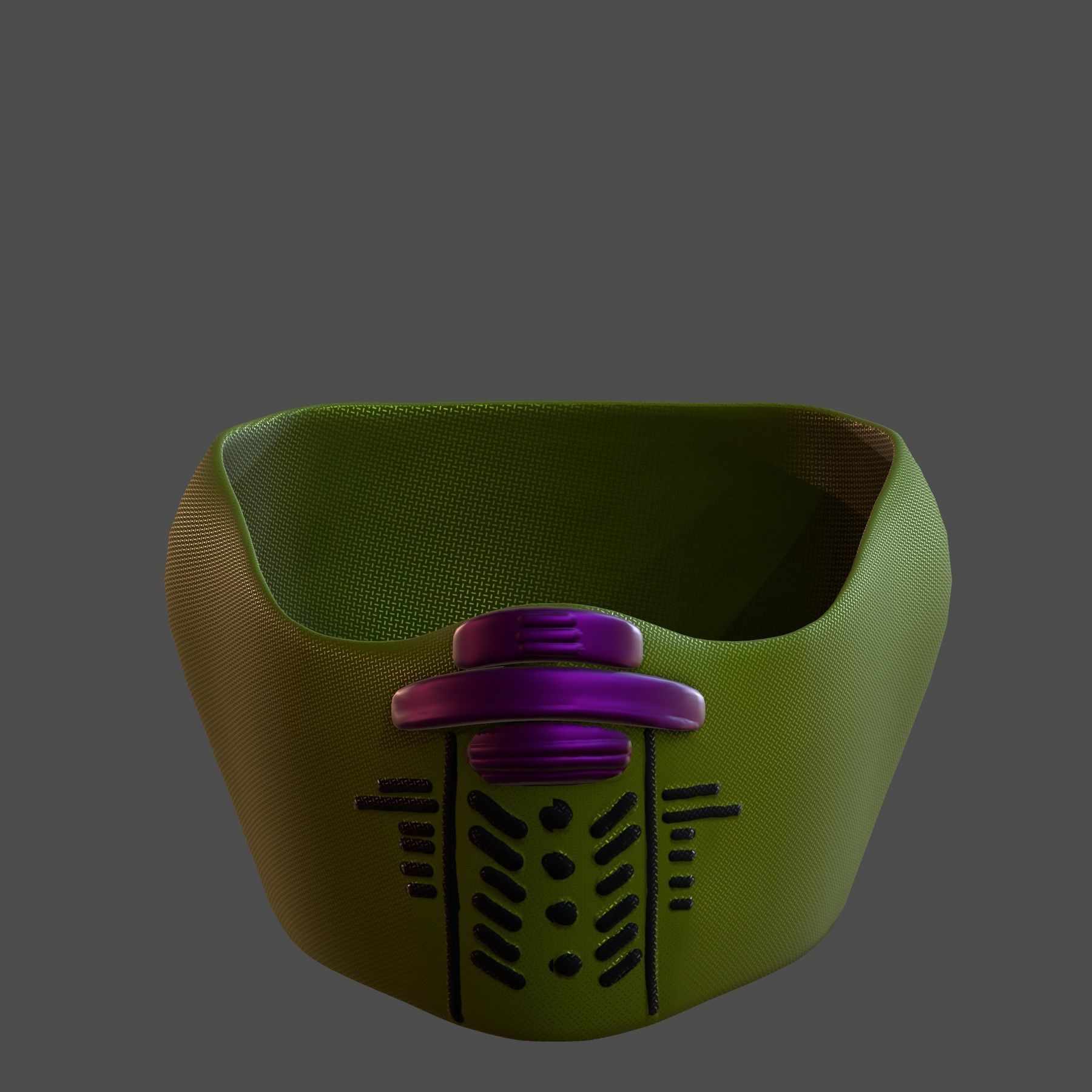 Gas mask helmet 3d model scifi Low-poly  Low-poly 3D model_2