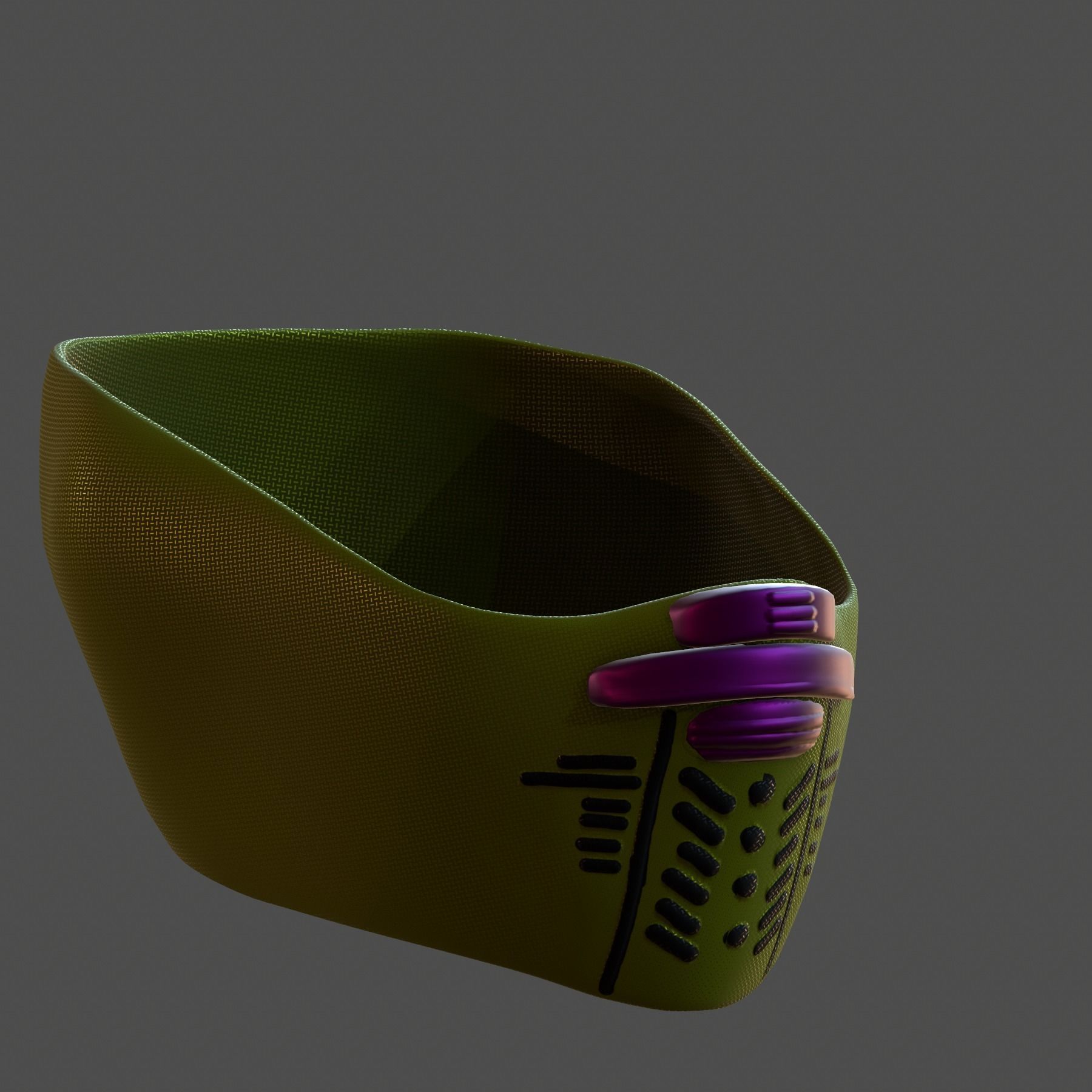 Gas mask helmet 3d model scifi Low-poly  Low-poly 3D model_4