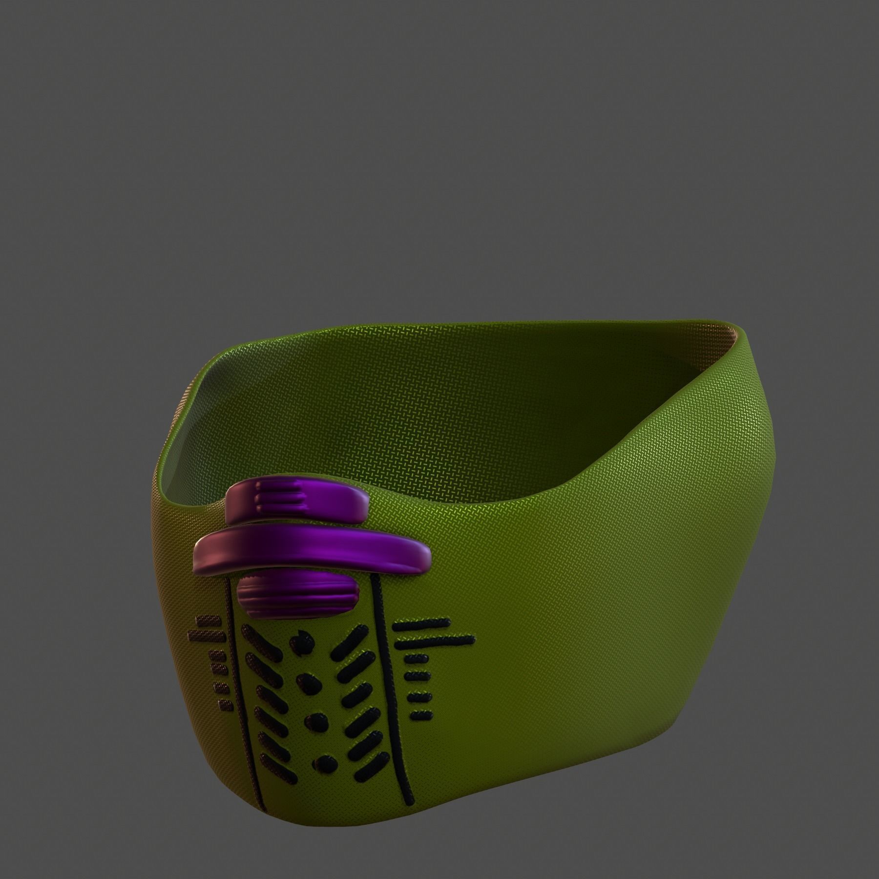 Gas mask helmet 3d model scifi Low-poly  Low-poly 3D model_3