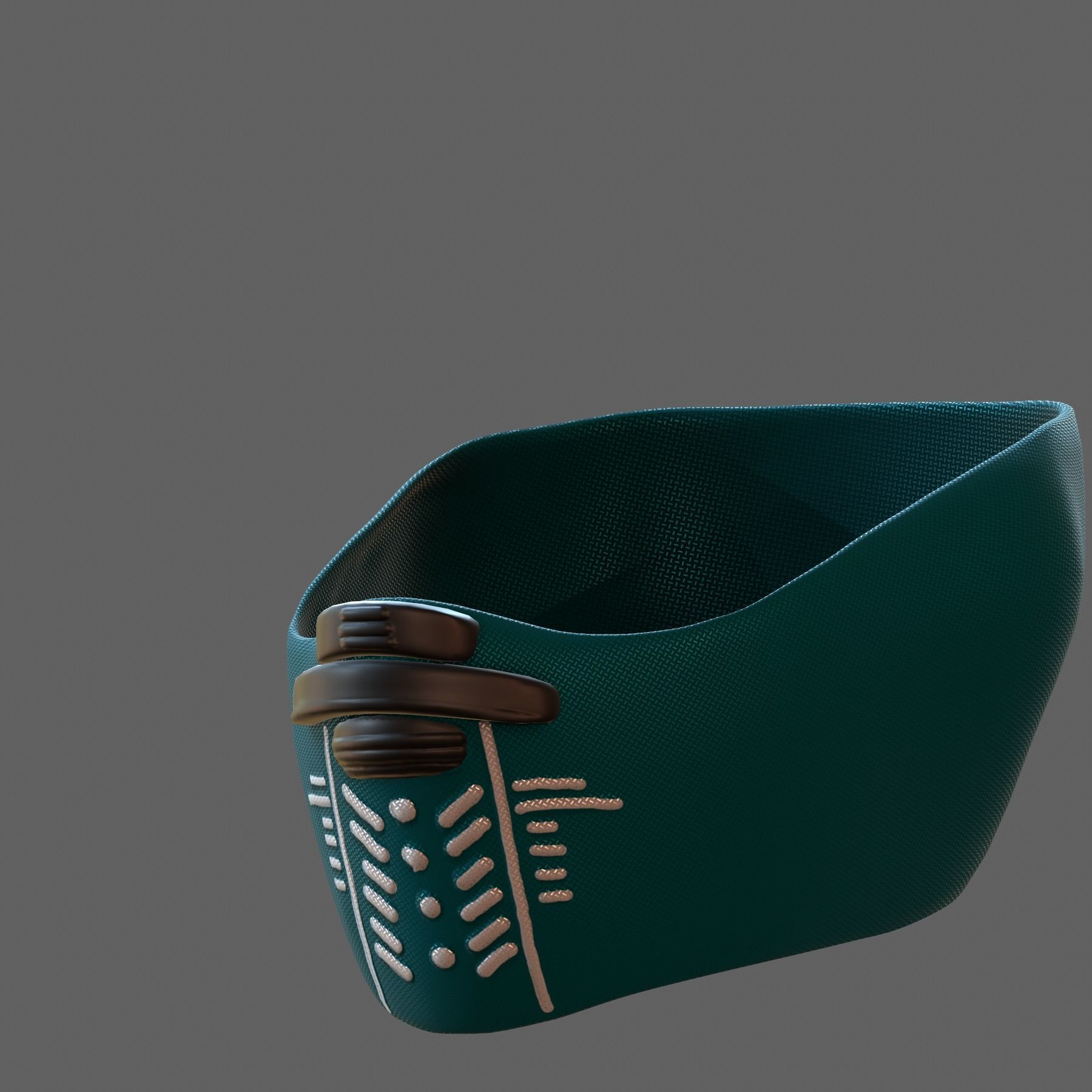 Gas mask helmet 3d model scifi Low-poly  Low-poly 3D model_3