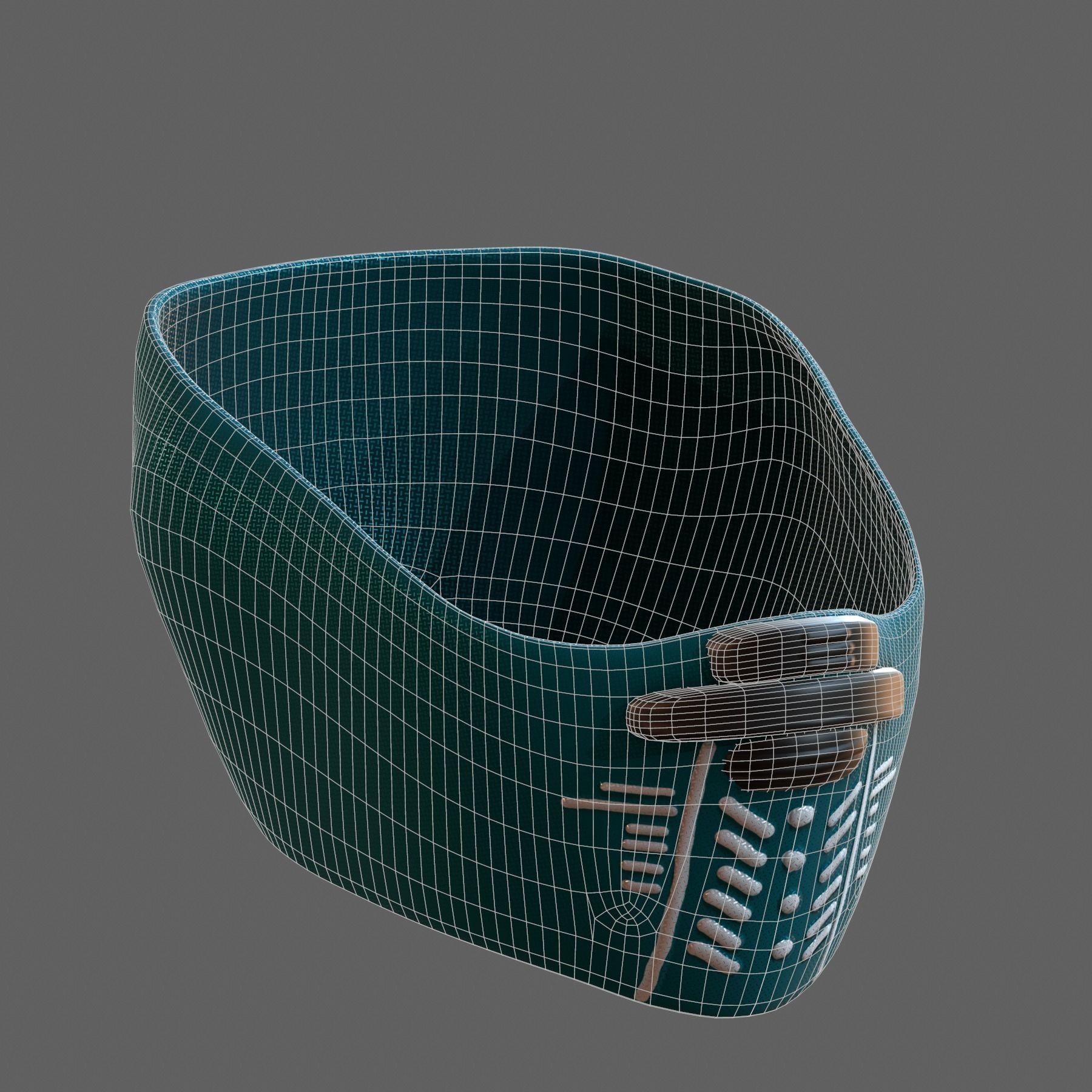 Gas mask helmet 3d model scifi Low-poly  Low-poly 3D model_6