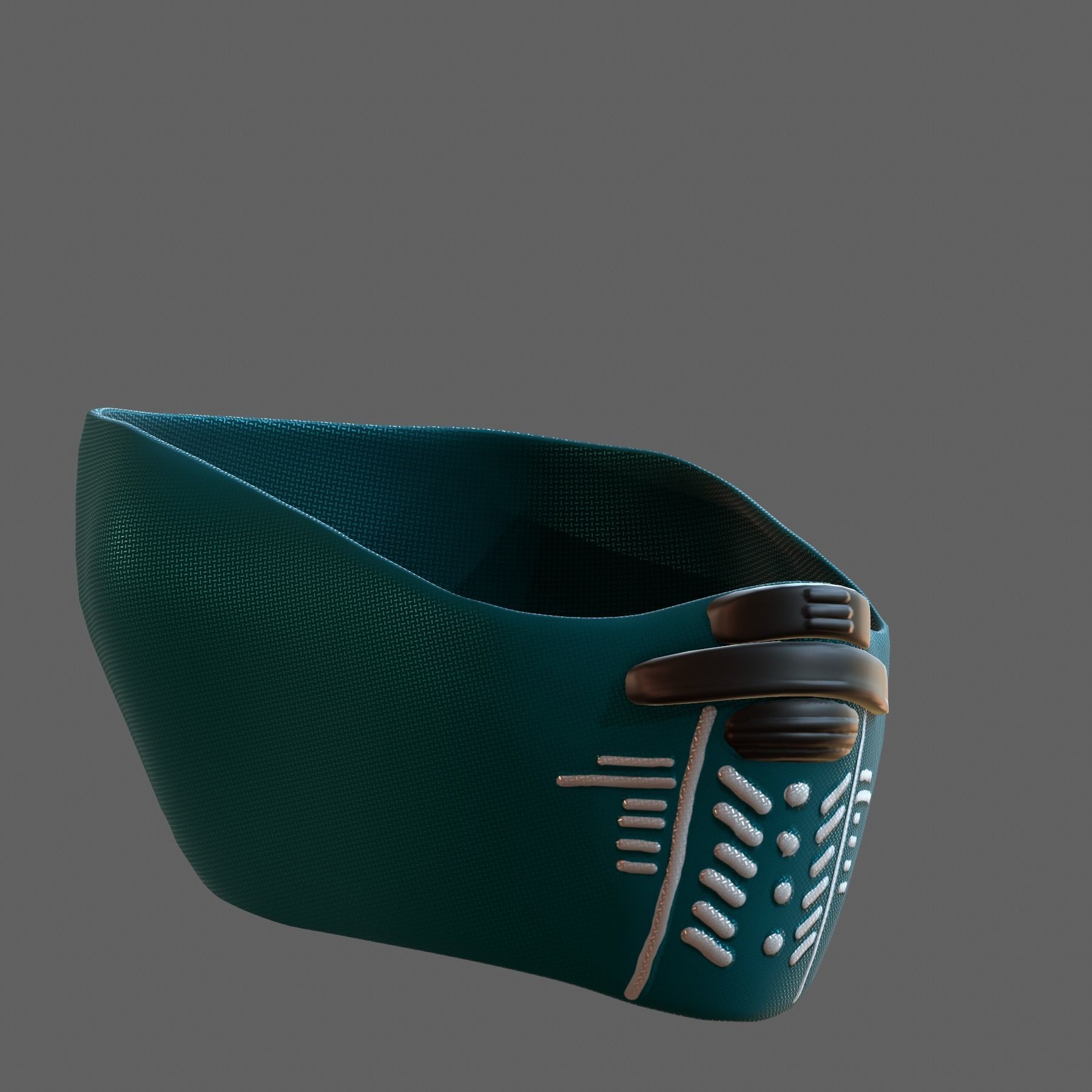 Gas mask helmet 3d model scifi Low-poly  Low-poly 3D model_4