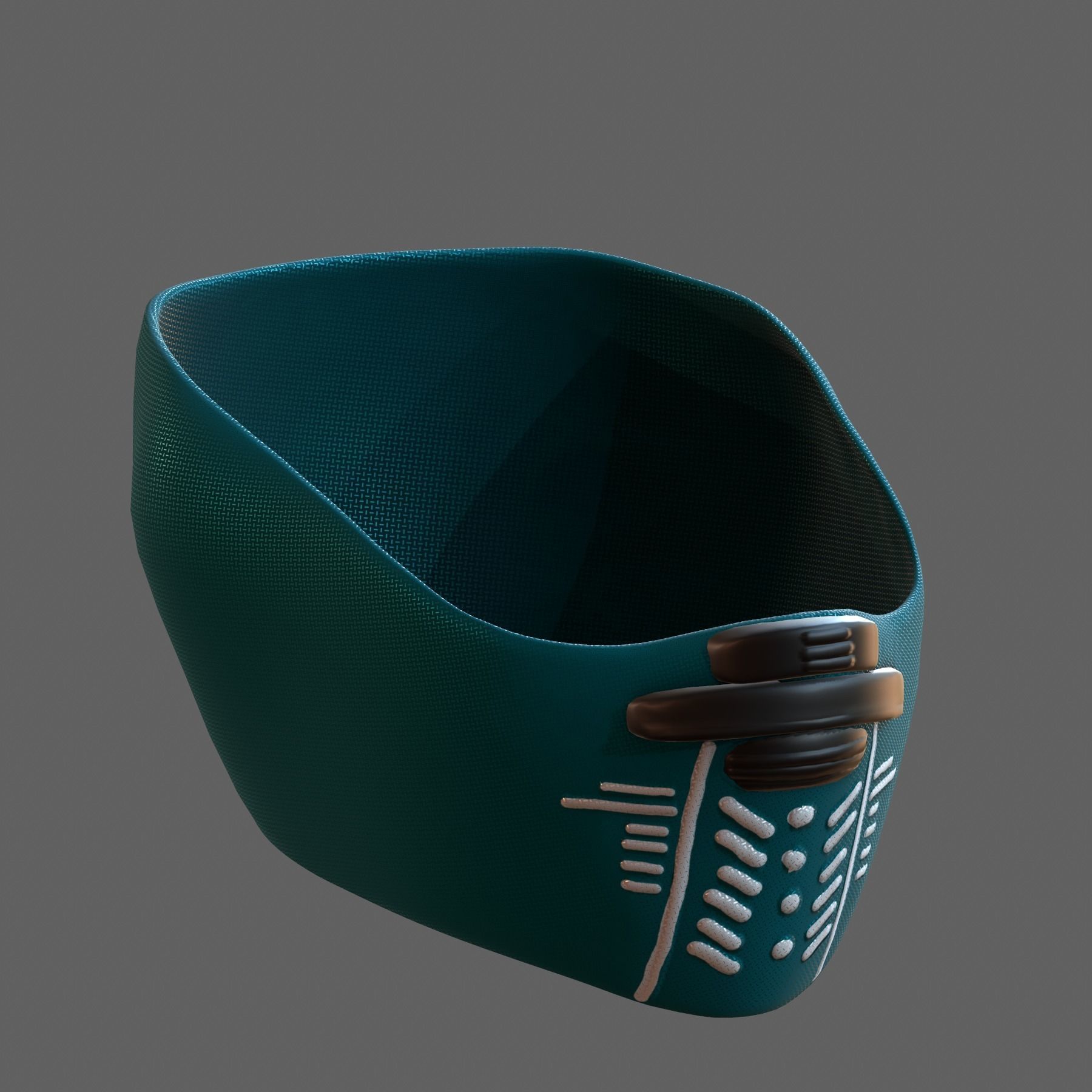 Gas mask helmet 3d model scifi Low-poly  Low-poly 3D model_5