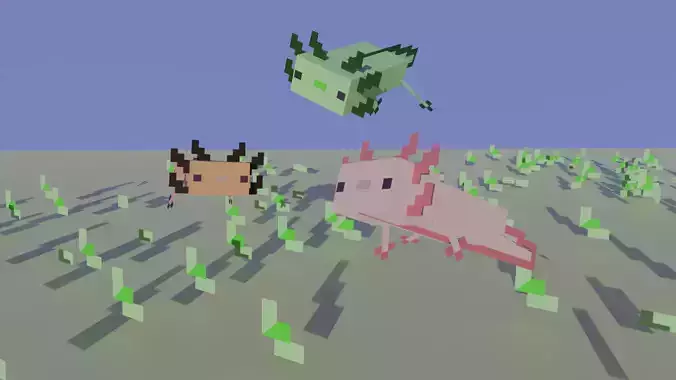 minecraft axolotl modle