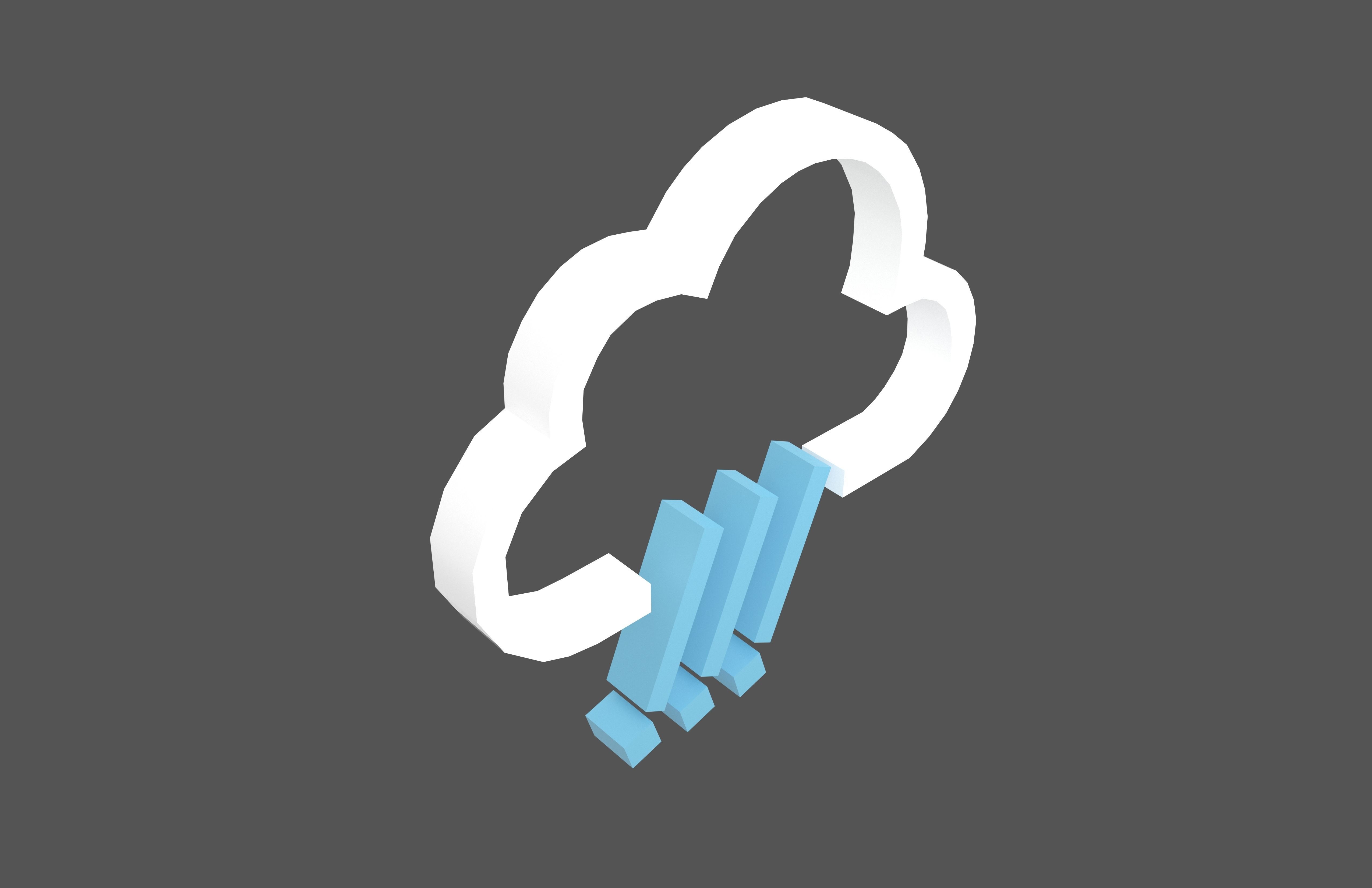 Weather Symbol v3 001 Low-poly 3D model_3