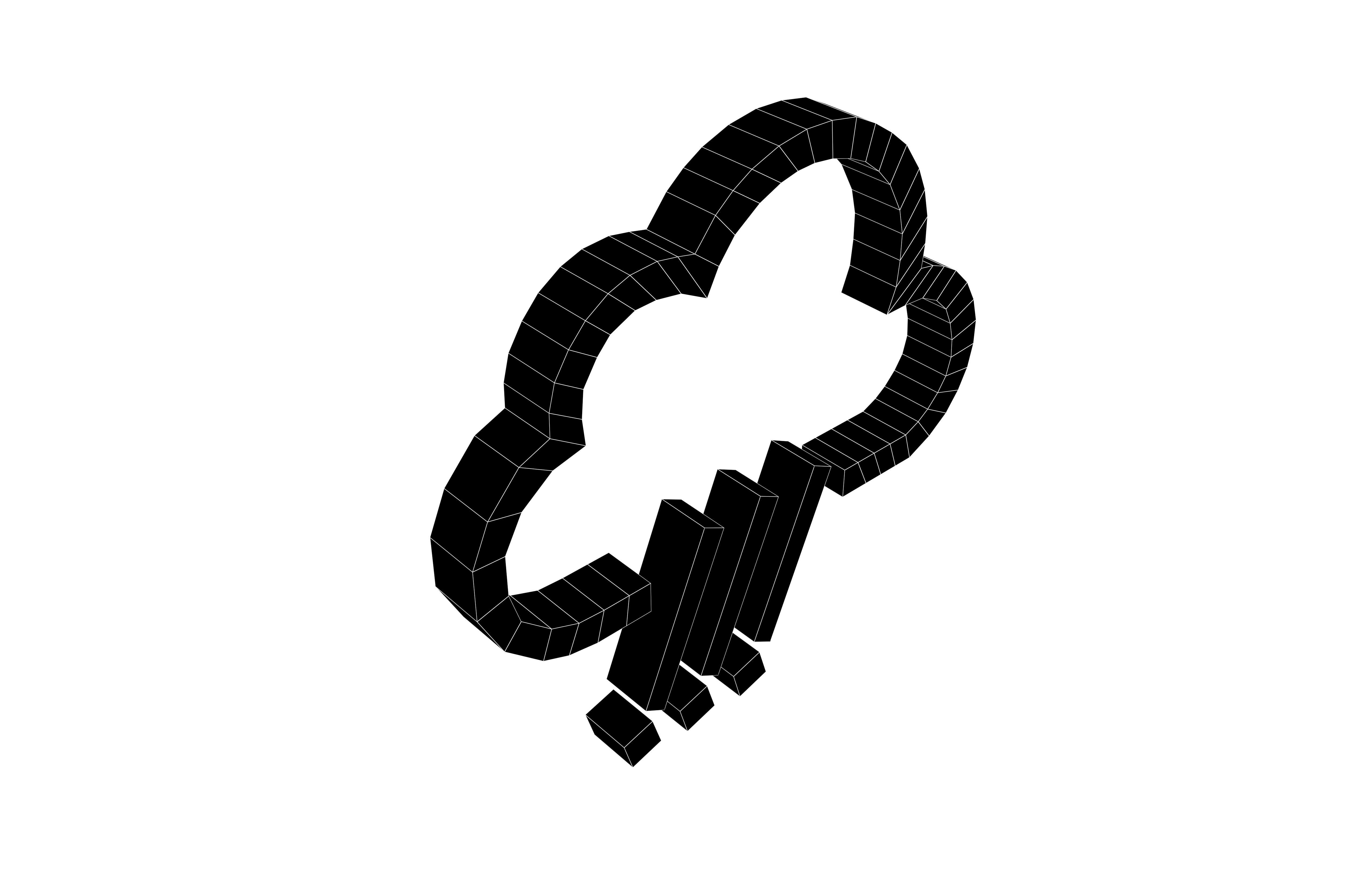 Weather Symbol v3 004 Low-poly 3D model_7