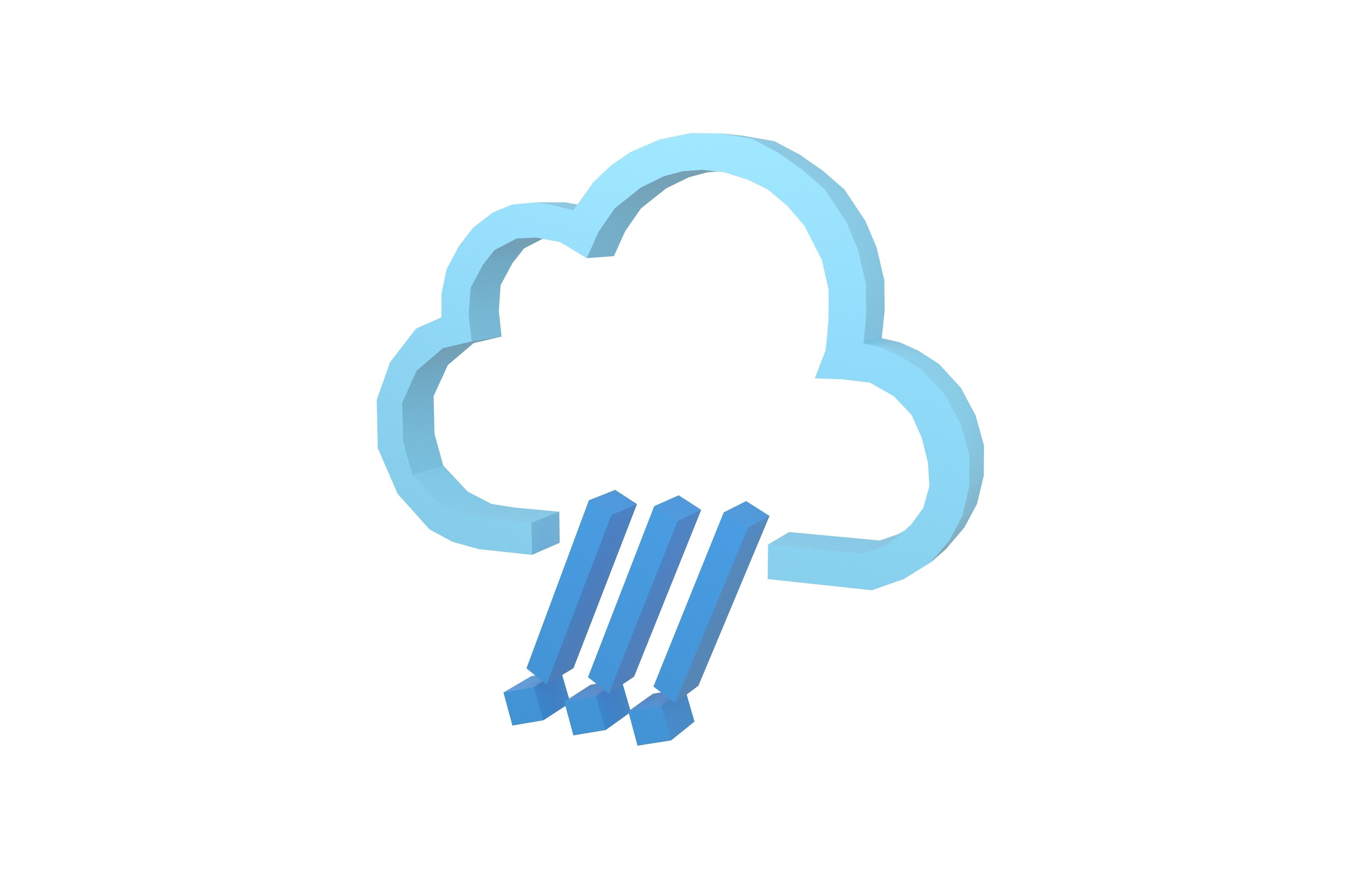 Weather Symbol v3 004 Low-poly 3D model_2