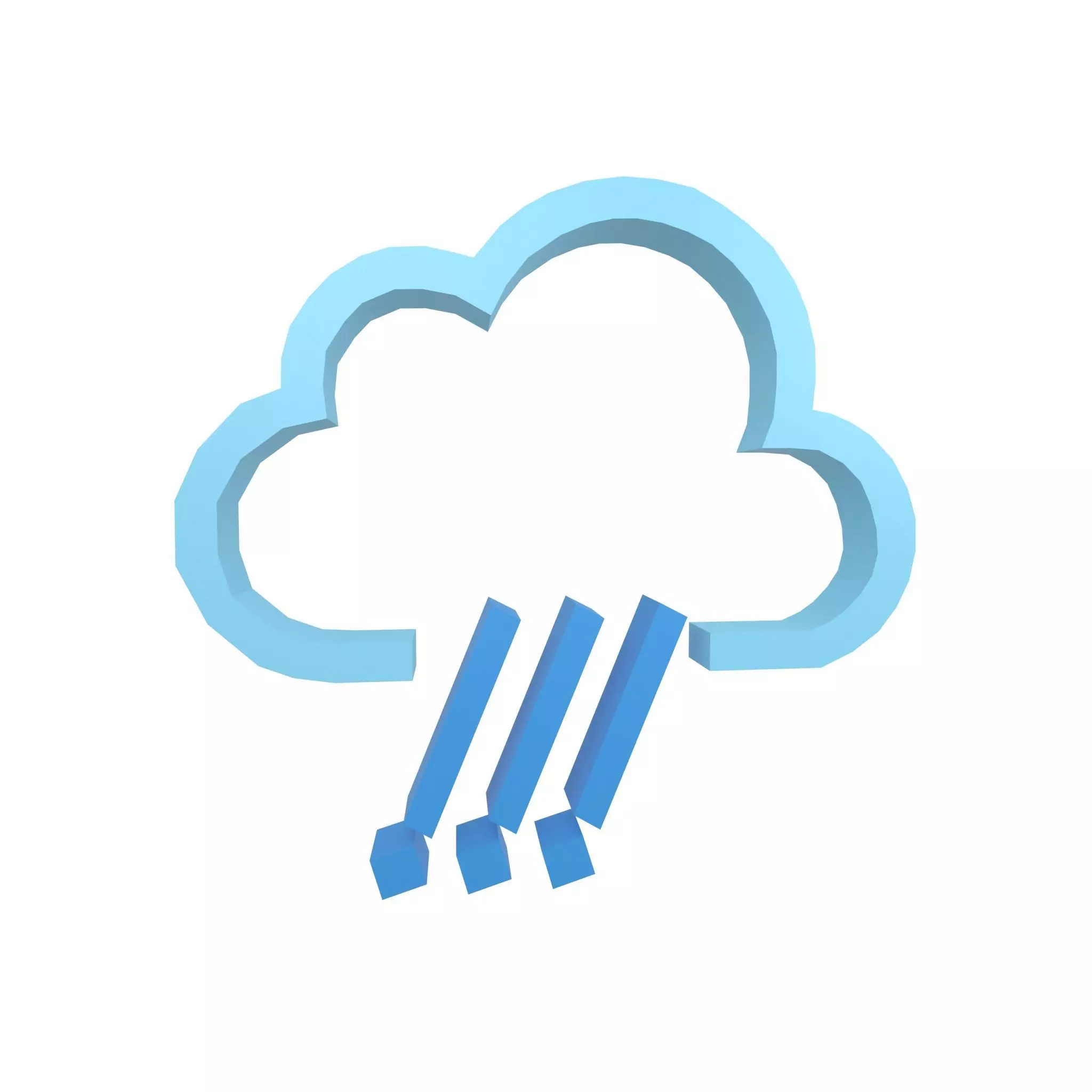 Weather Symbol v3 004 Low-poly 3D model_0