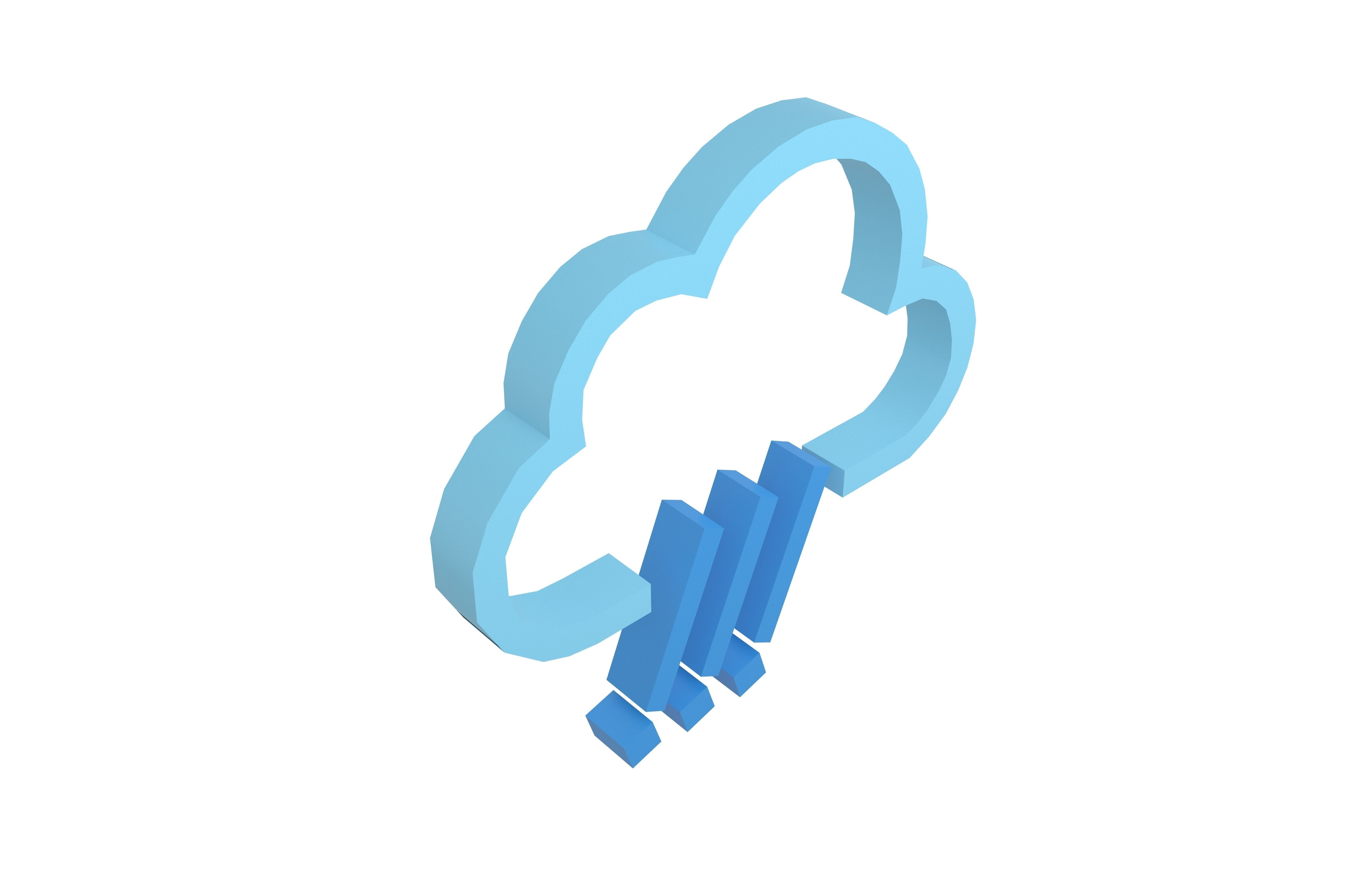 Weather Symbol v3 004 Low-poly 3D model_3