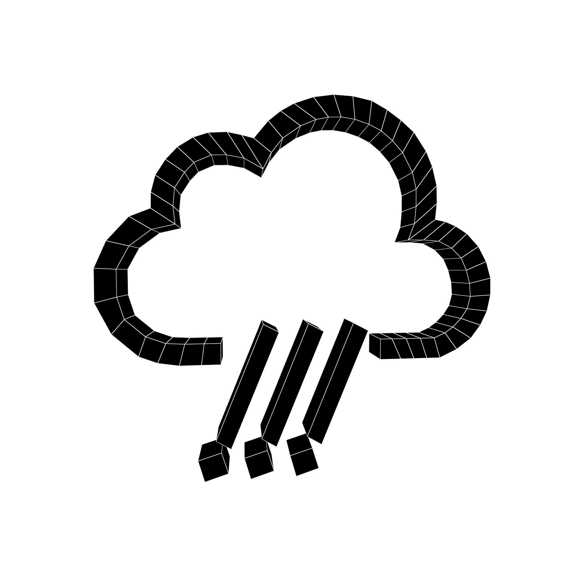 Weather Symbol v3 004 Low-poly 3D model_4