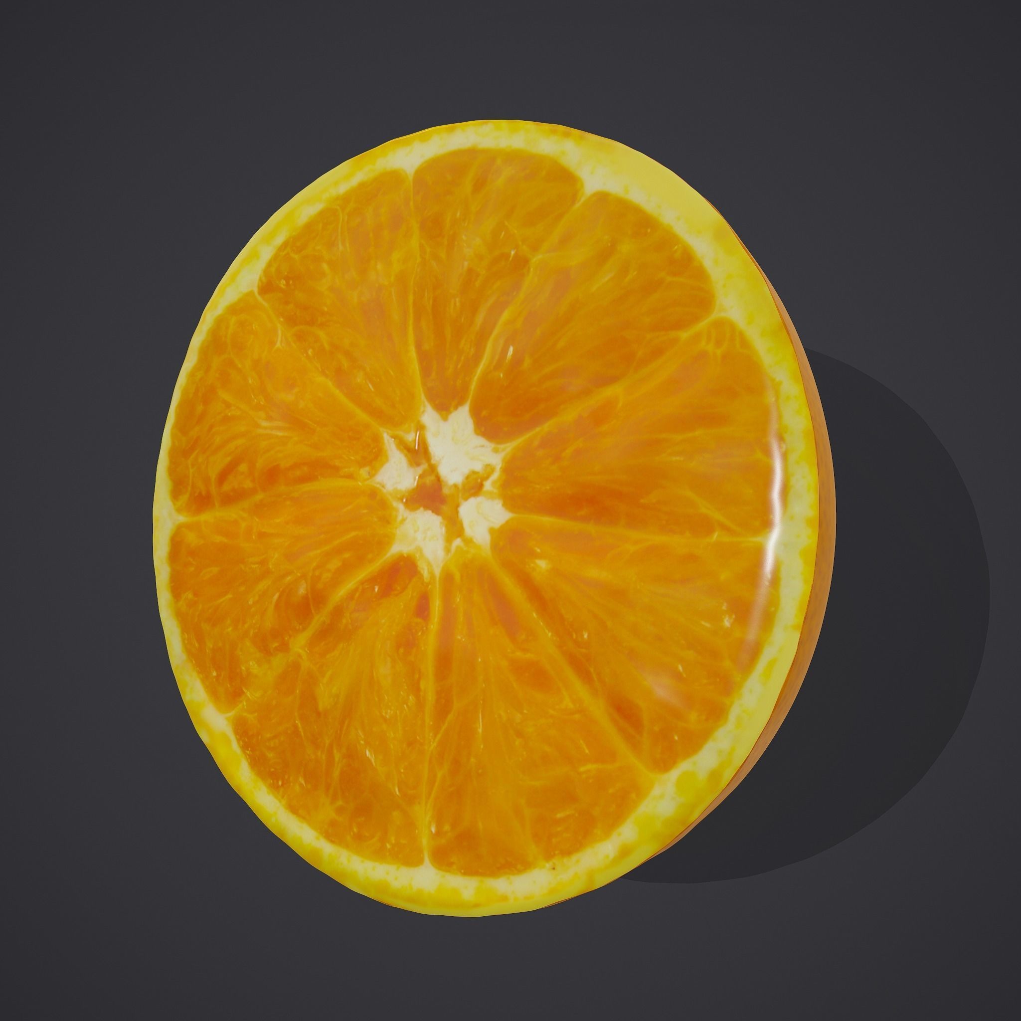 Half Orange Low-poly 3D model_6