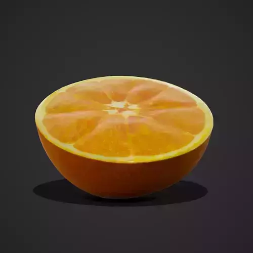 Half Orange Low-poly 3D model