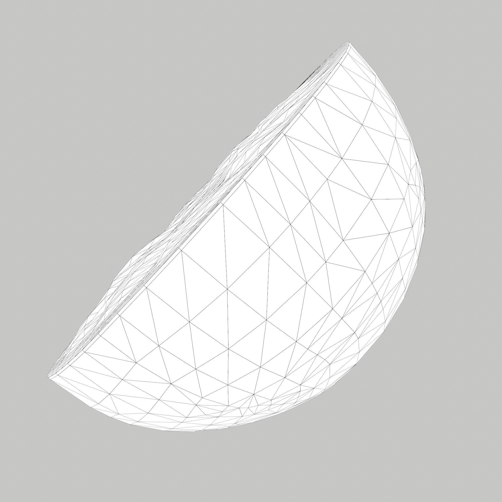 Half Orange Low-poly 3D model_12