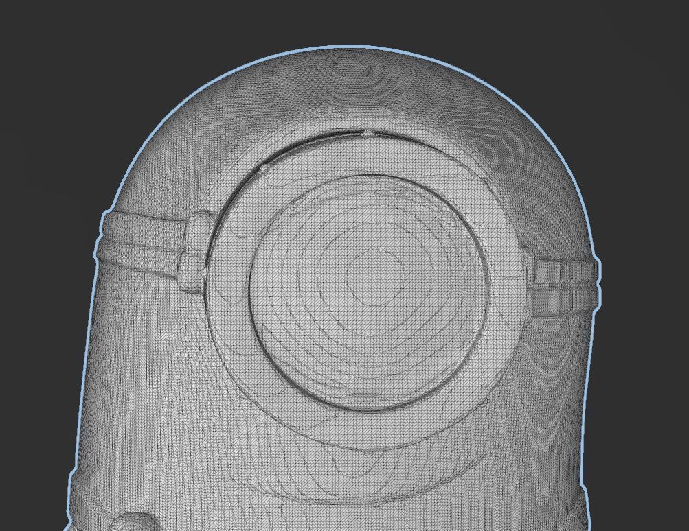 Minions - Carl - Hi RES with Base for 3d Printing 3D print model_7