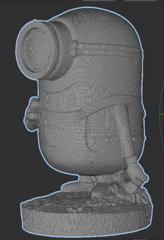 Minions - Carl - Hi RES with Base for 3d Printing 3D print model_5