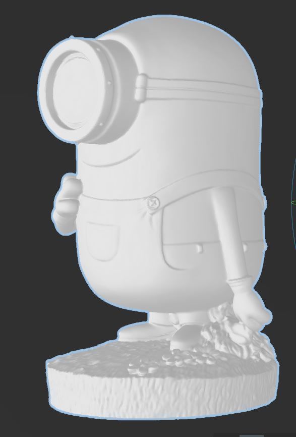 Minions - Carl - Hi RES with Base for 3d Printing 3D print model_1