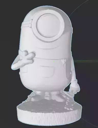 Minions - Carl - Hi RES with Base for 3d Printing 3D print model
