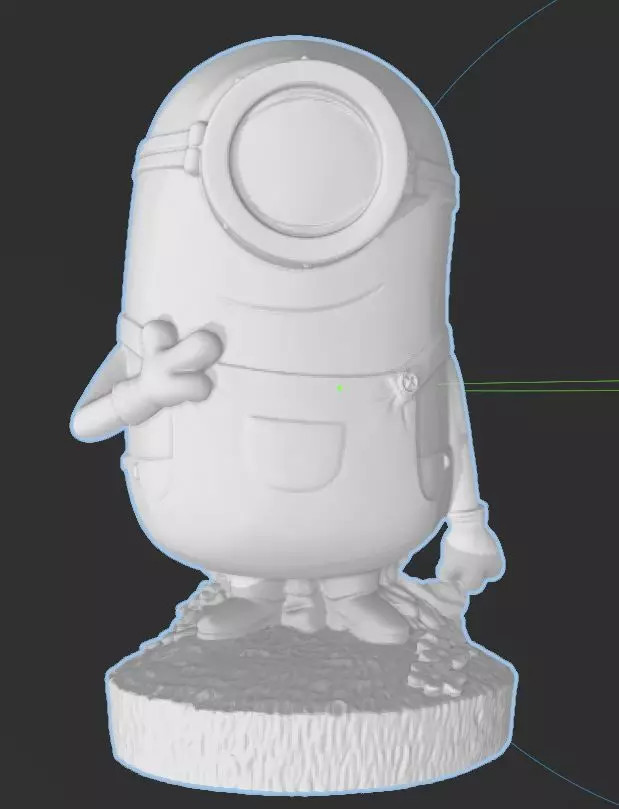 Minions - Carl - Hi RES with Base for 3d Printing 3D print model_0