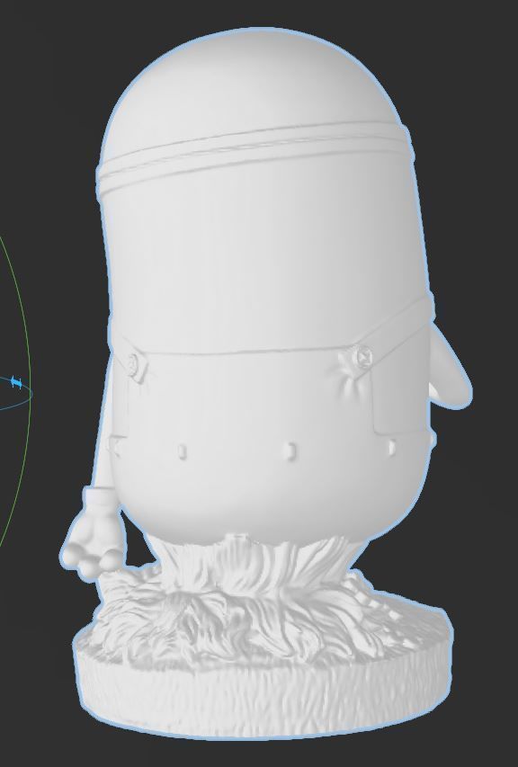 Minions - Carl - Hi RES with Base for 3d Printing 3D print model_3