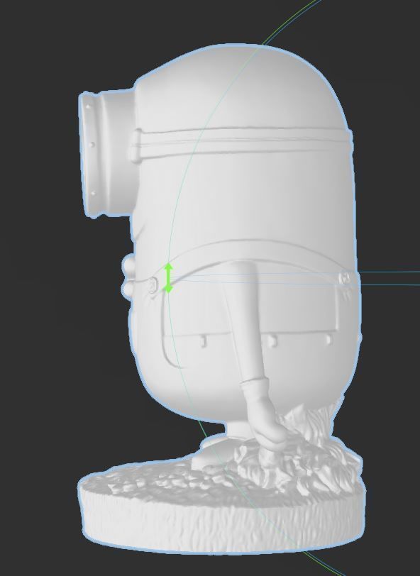 Minions - Carl - Hi RES with Base for 3d Printing 3D print model_2