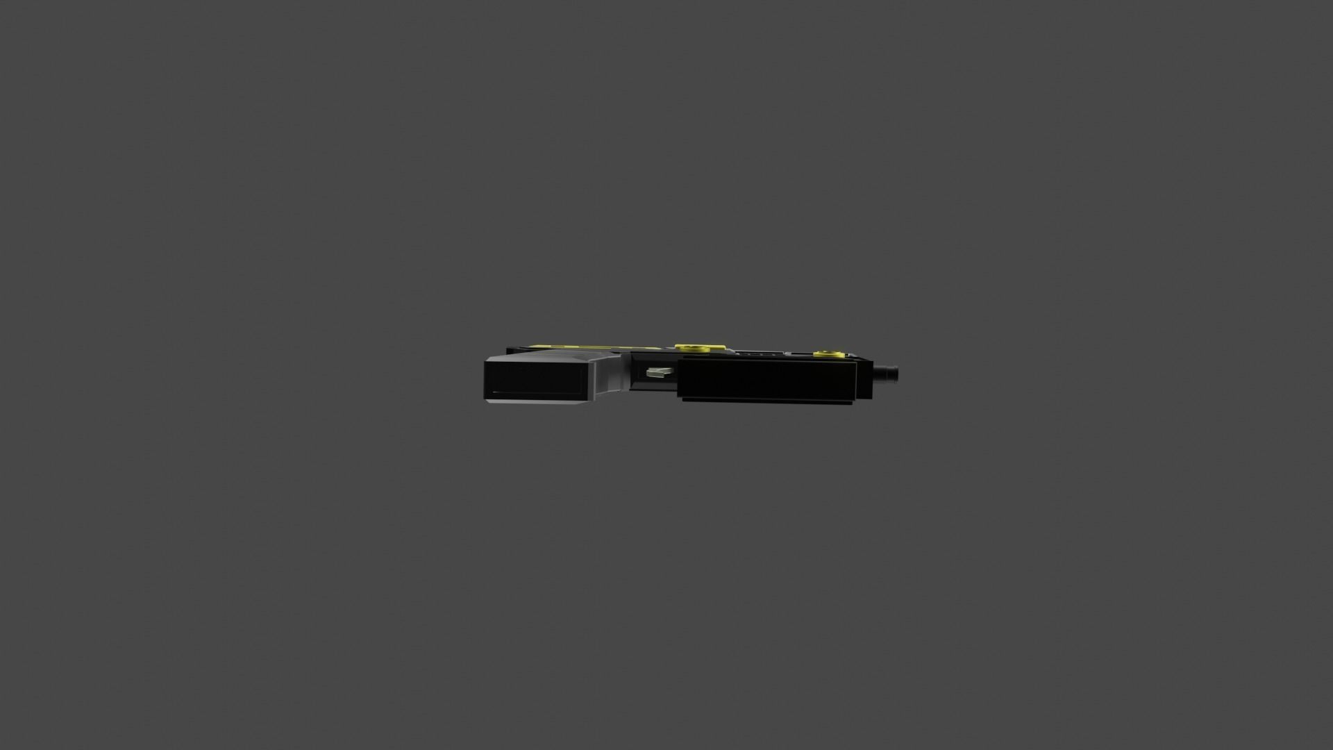 Gun scifi game Low-poly 3D model_1