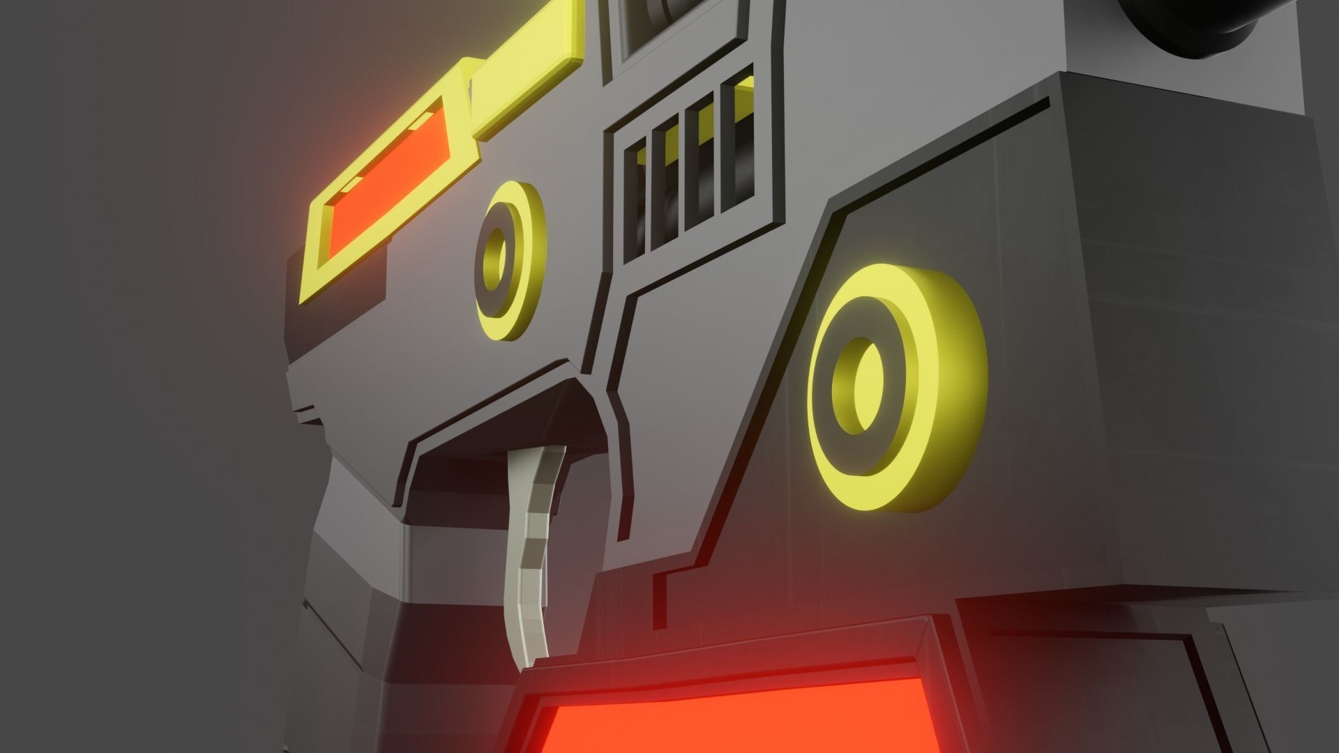 Gun scifi game Low-poly 3D model_7