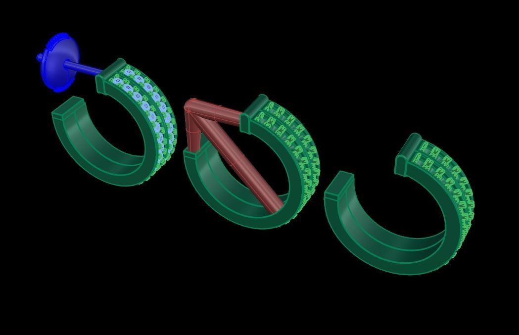 Double Infinity Diamond Hoop Fashion Earring 3D print model_2