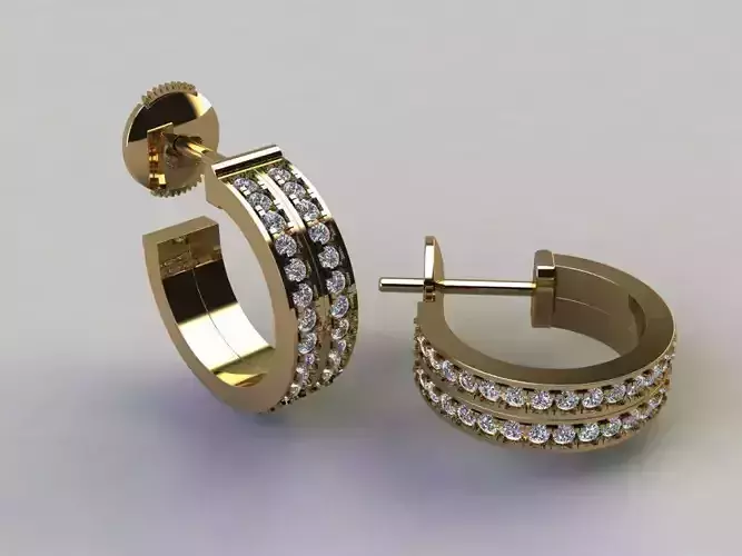Double Infinity Diamond Hoop Fashion Earring