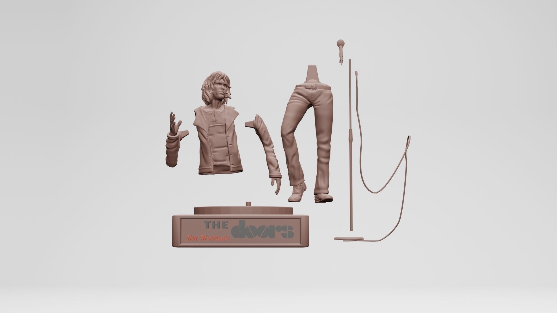 jim morison the doors - 3d printable 3D print model_8