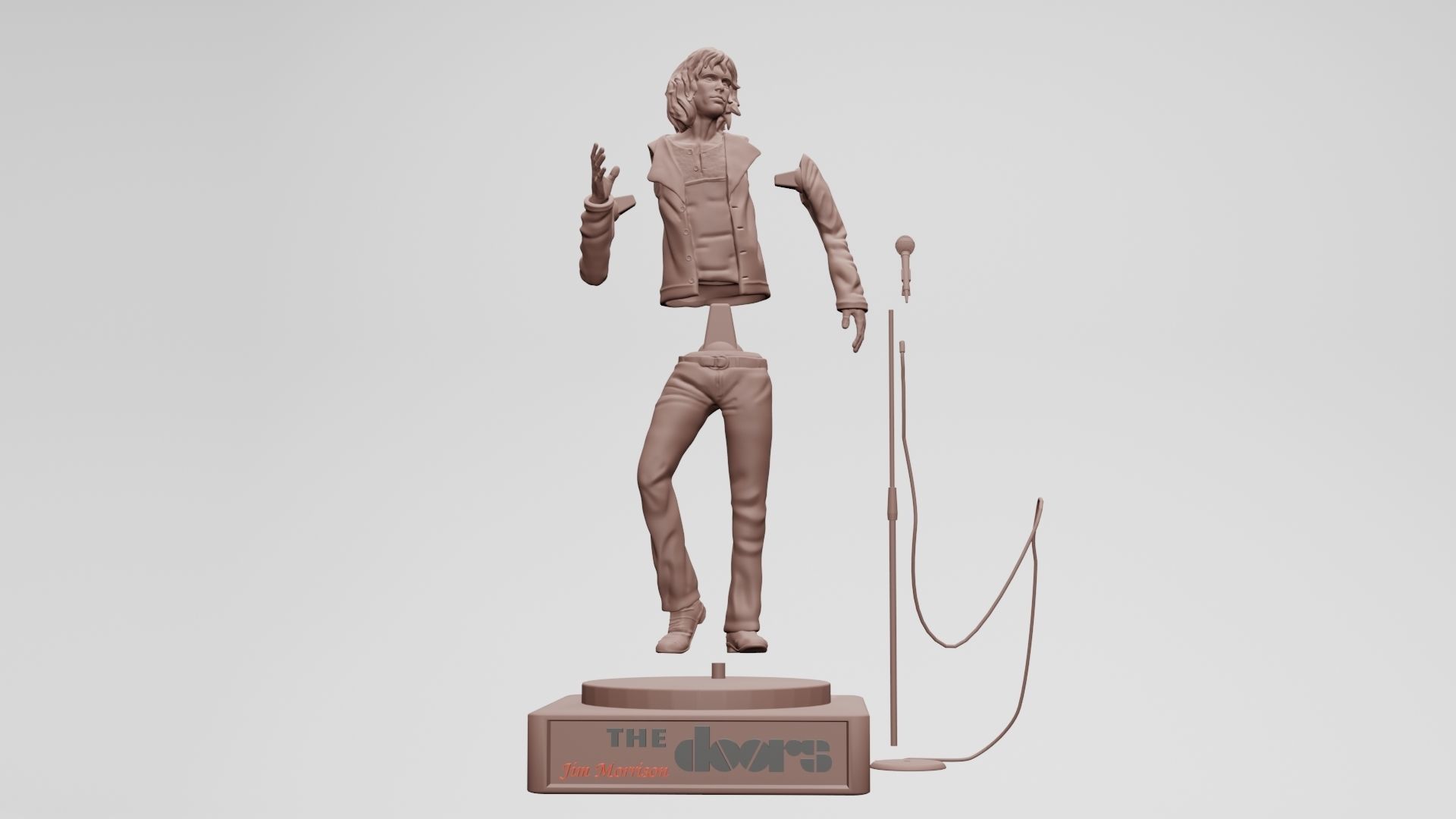 jim morison the doors - 3d printable 3D print model_7