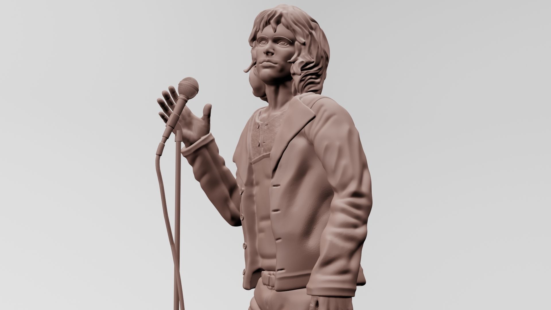 jim morison the doors - 3d printable 3D print model_1