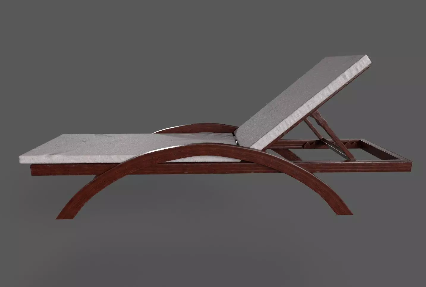 Pool Bench Free low-poly 3D model_0