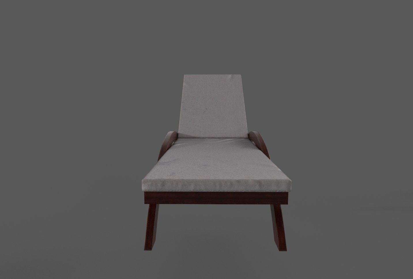 Pool Bench Free low-poly 3D model_2