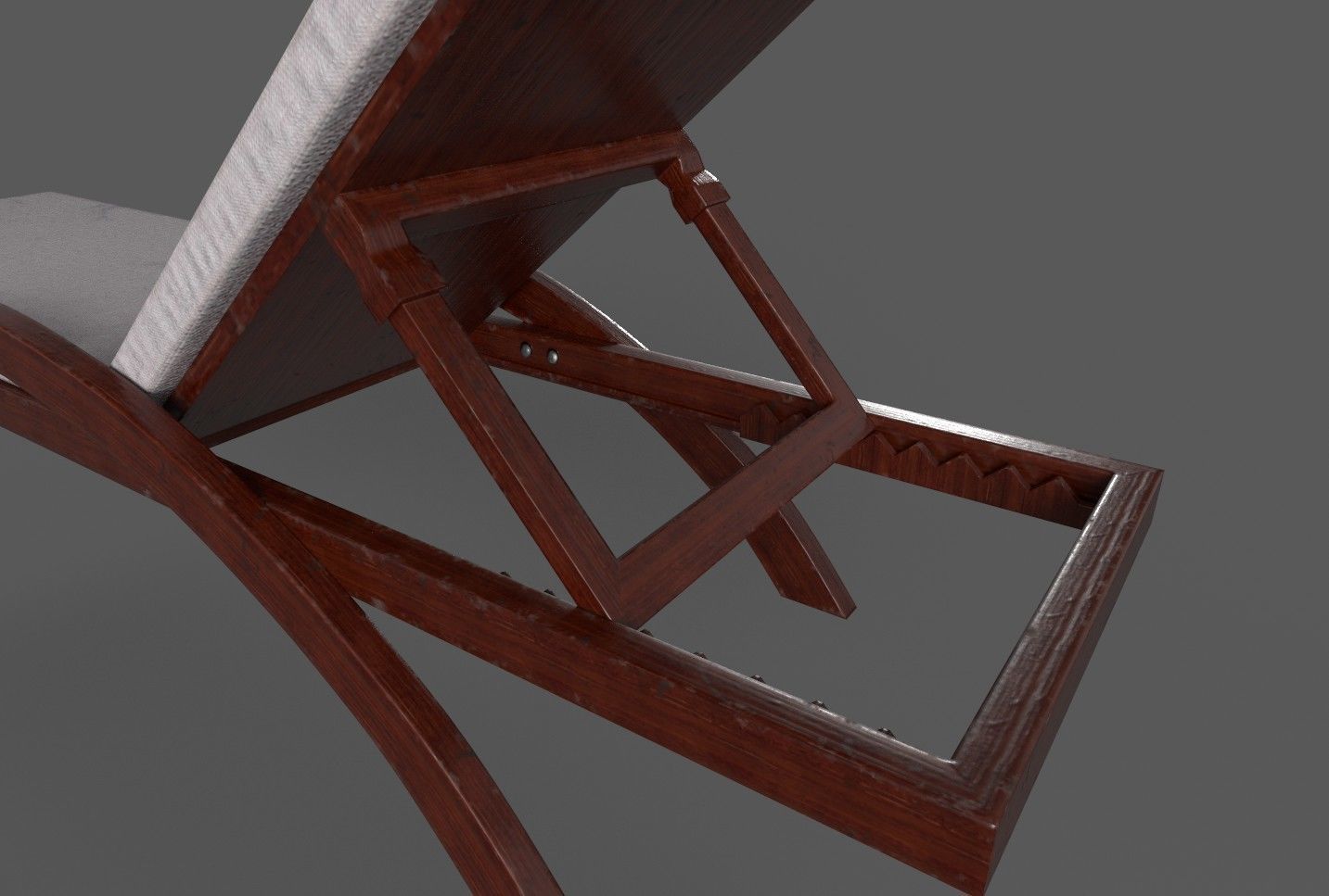 Pool Bench Free low-poly 3D model_5