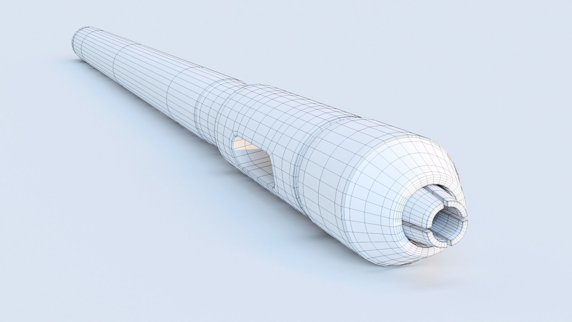 Manual Punch Handle for Hair Transplantation Low-poly 3D model_4