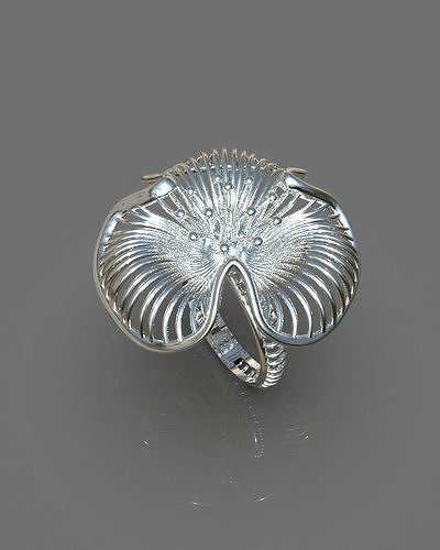 Flower ring 3D print model