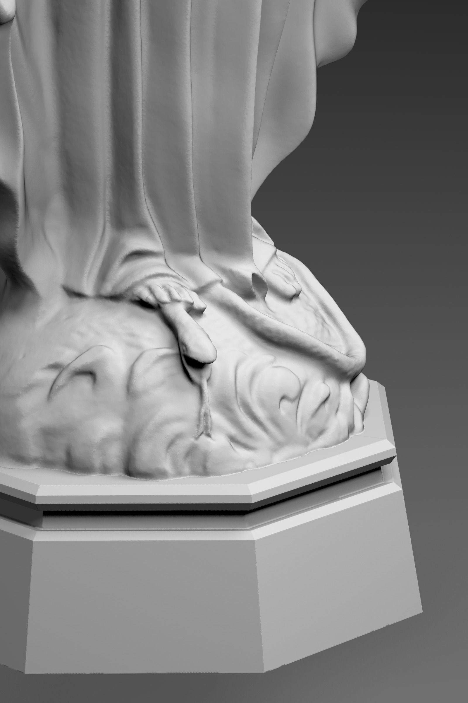 Virgin Mary statue 3D model_6