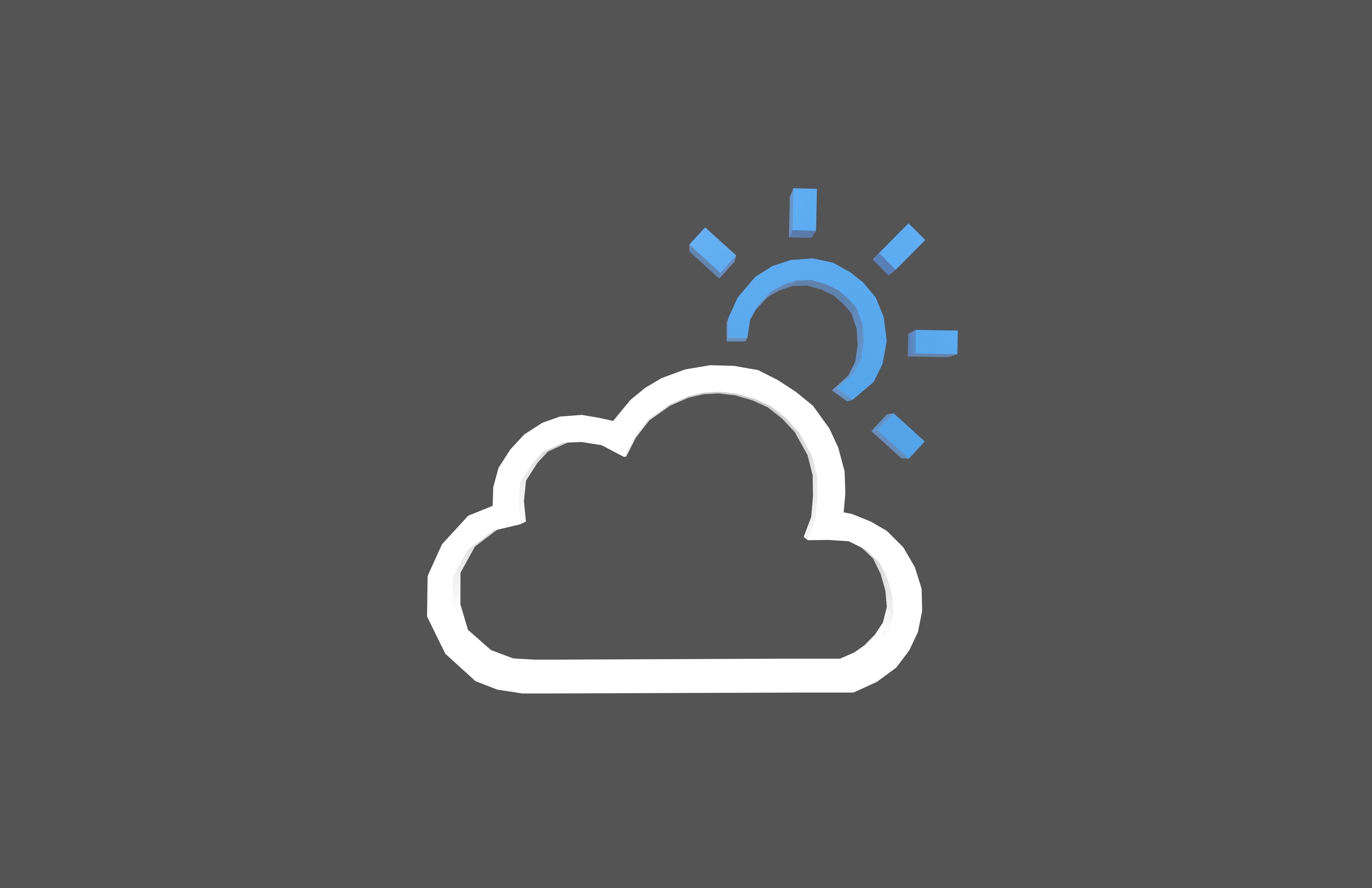 Weather Symbol v7 004 Low-poly 3D model_1