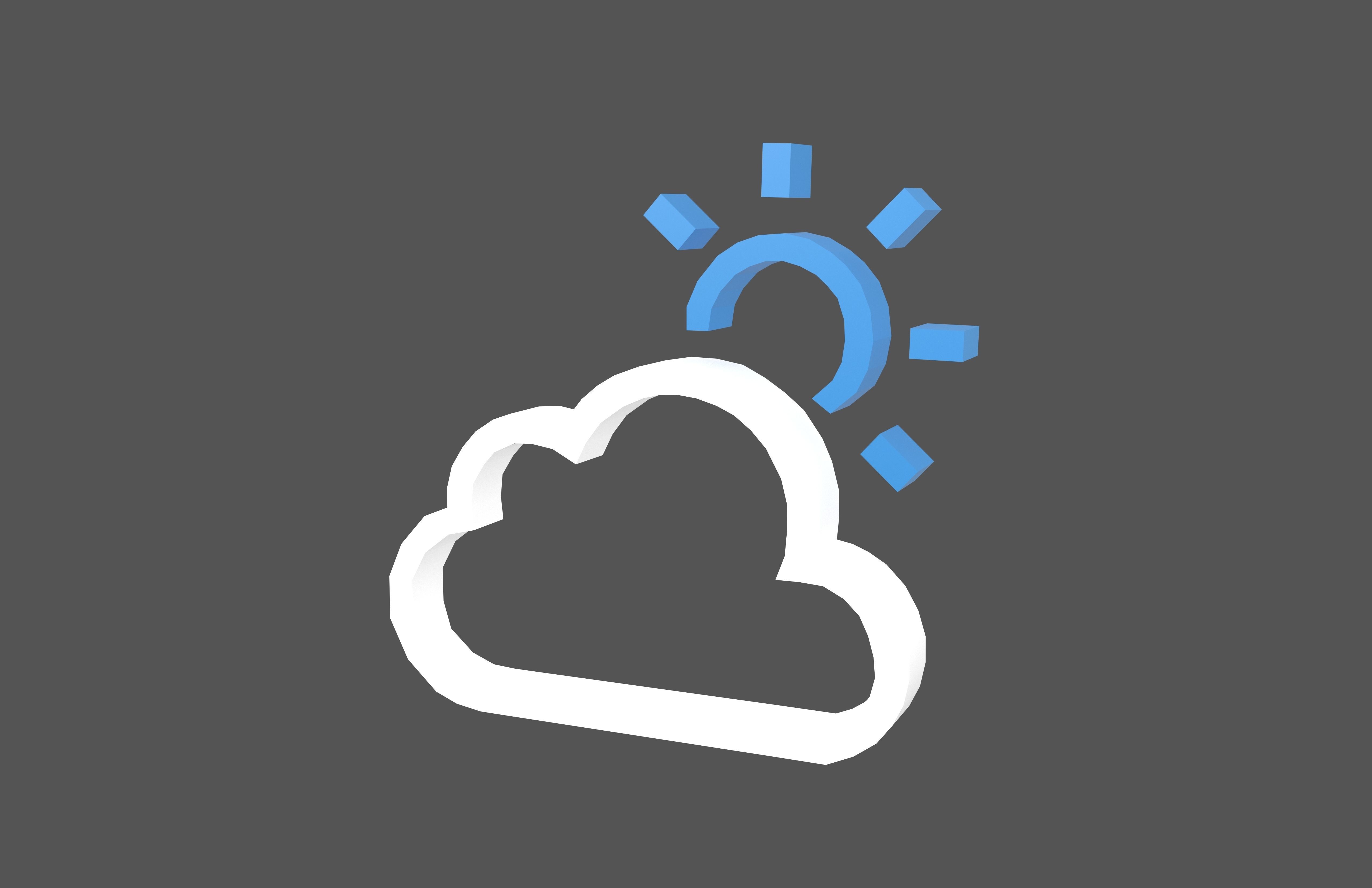 Weather Symbol v7 004 Low-poly 3D model_2