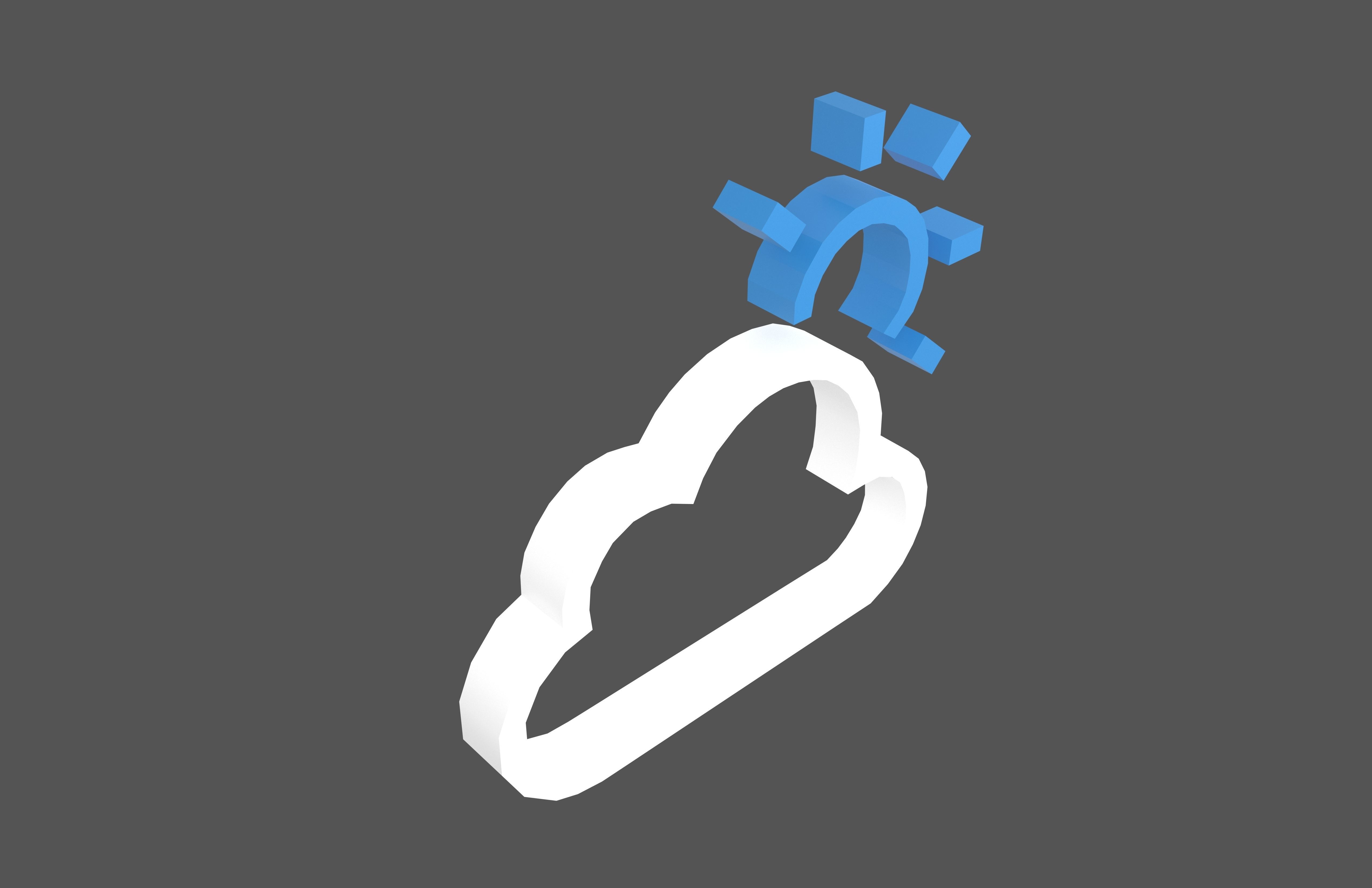 Weather Symbol v7 004 Low-poly 3D model_3