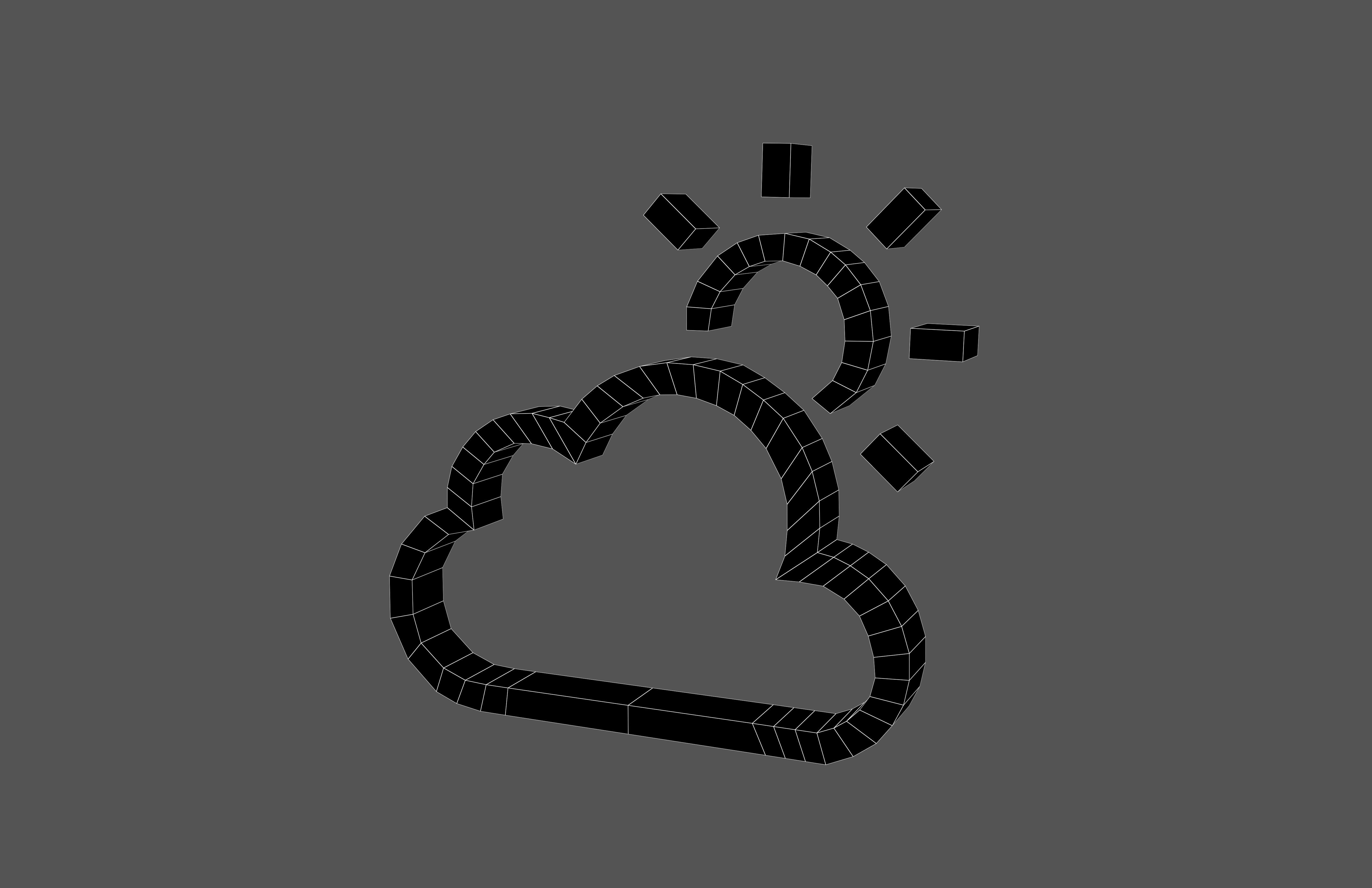 Weather Symbol v7 004 Low-poly 3D model_6