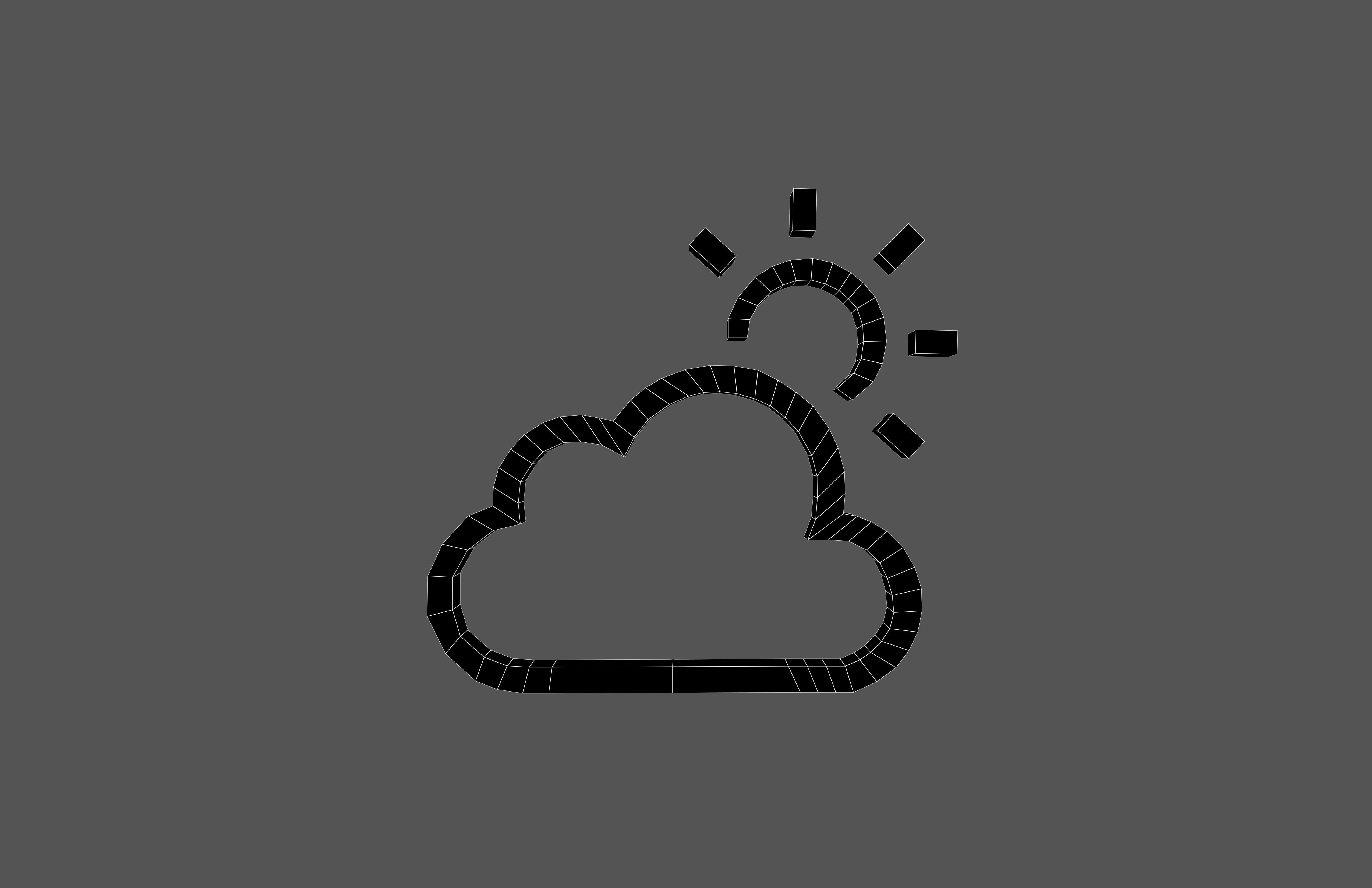 Weather Symbol v7 004 Low-poly 3D model_5