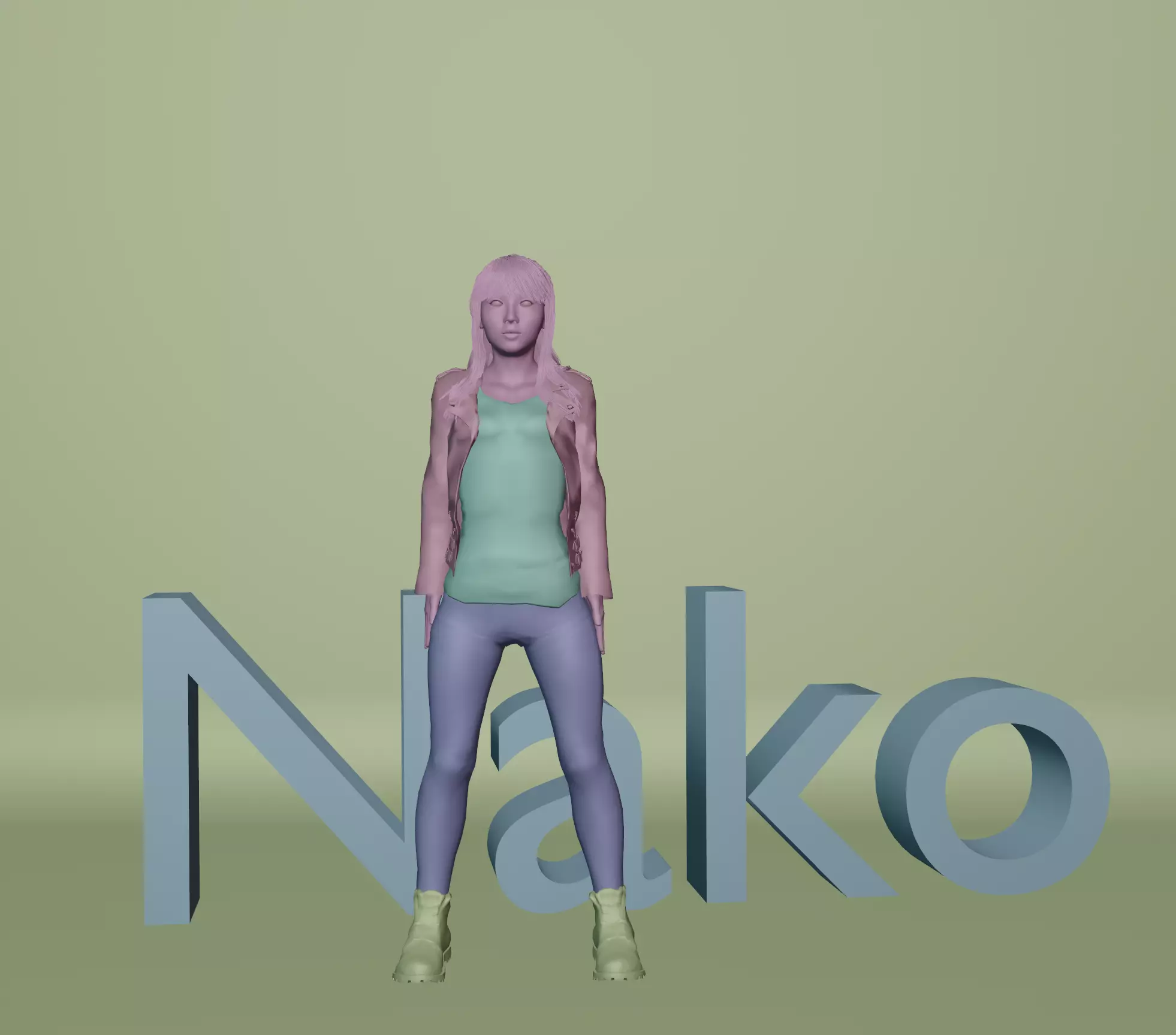 Female 3D nako 3D model_0