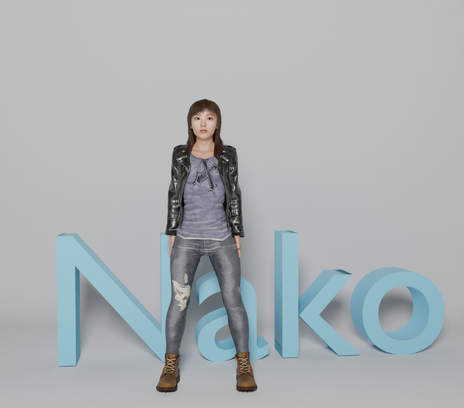 Female 3D nako 3D model_2