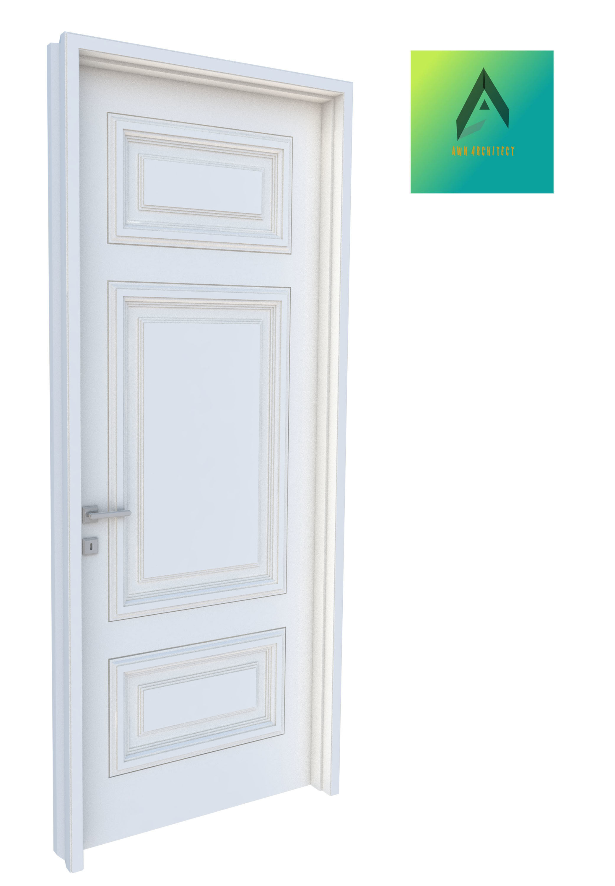Room Door Type 23 3D print model_3