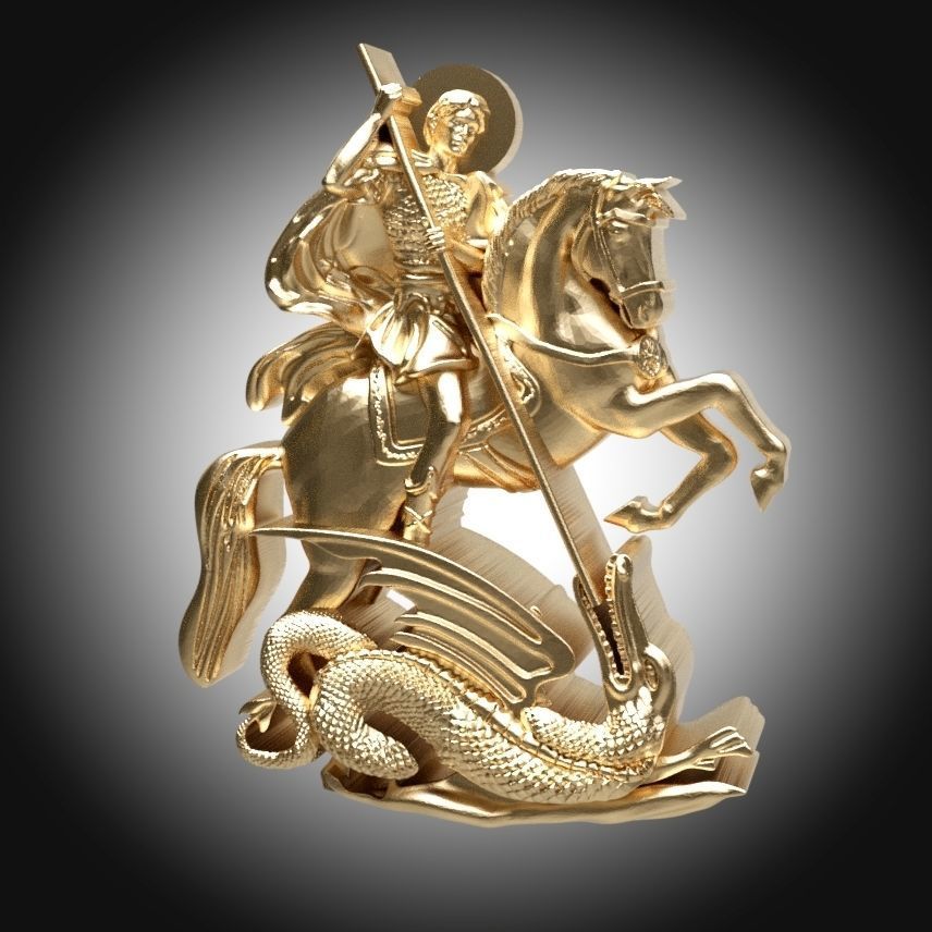 SAINT GEORGE  3D print model_1